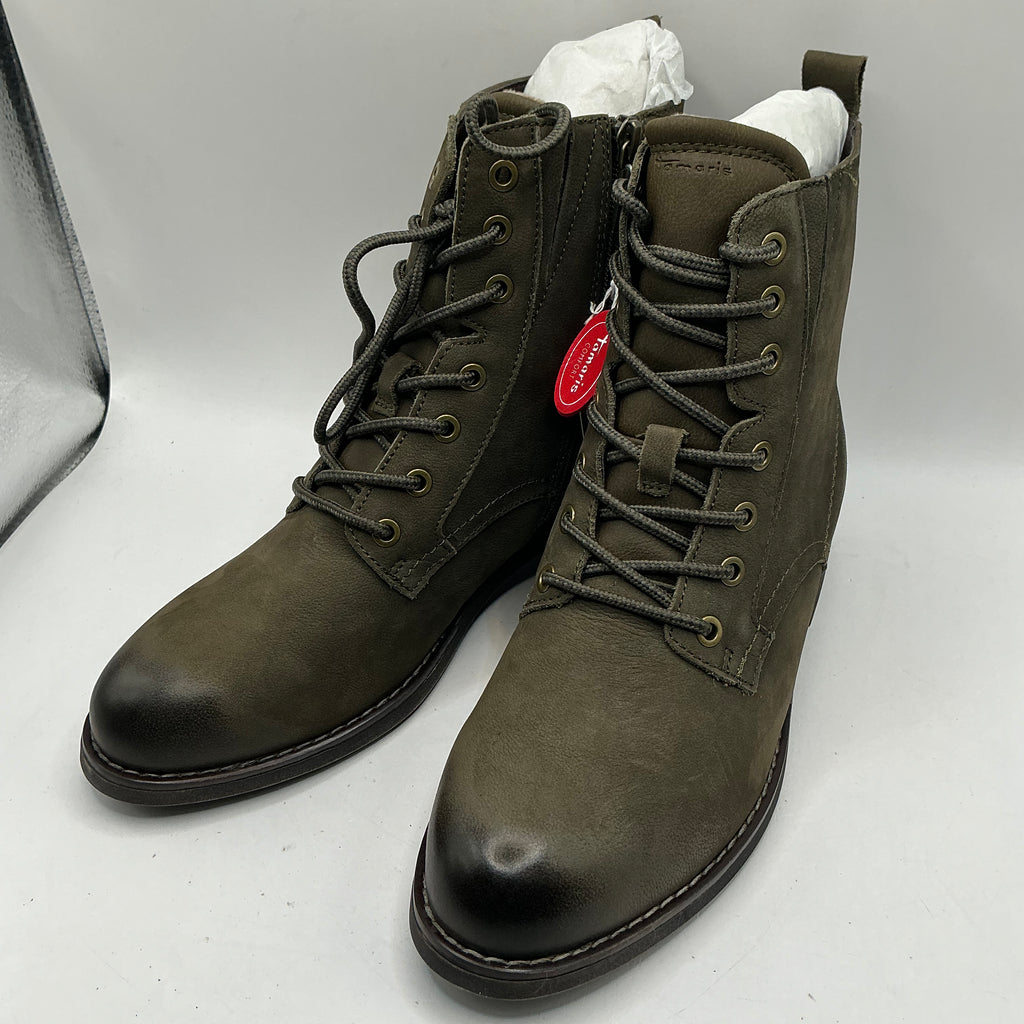 Tamaris comfort Olive Nubuck ankle boots