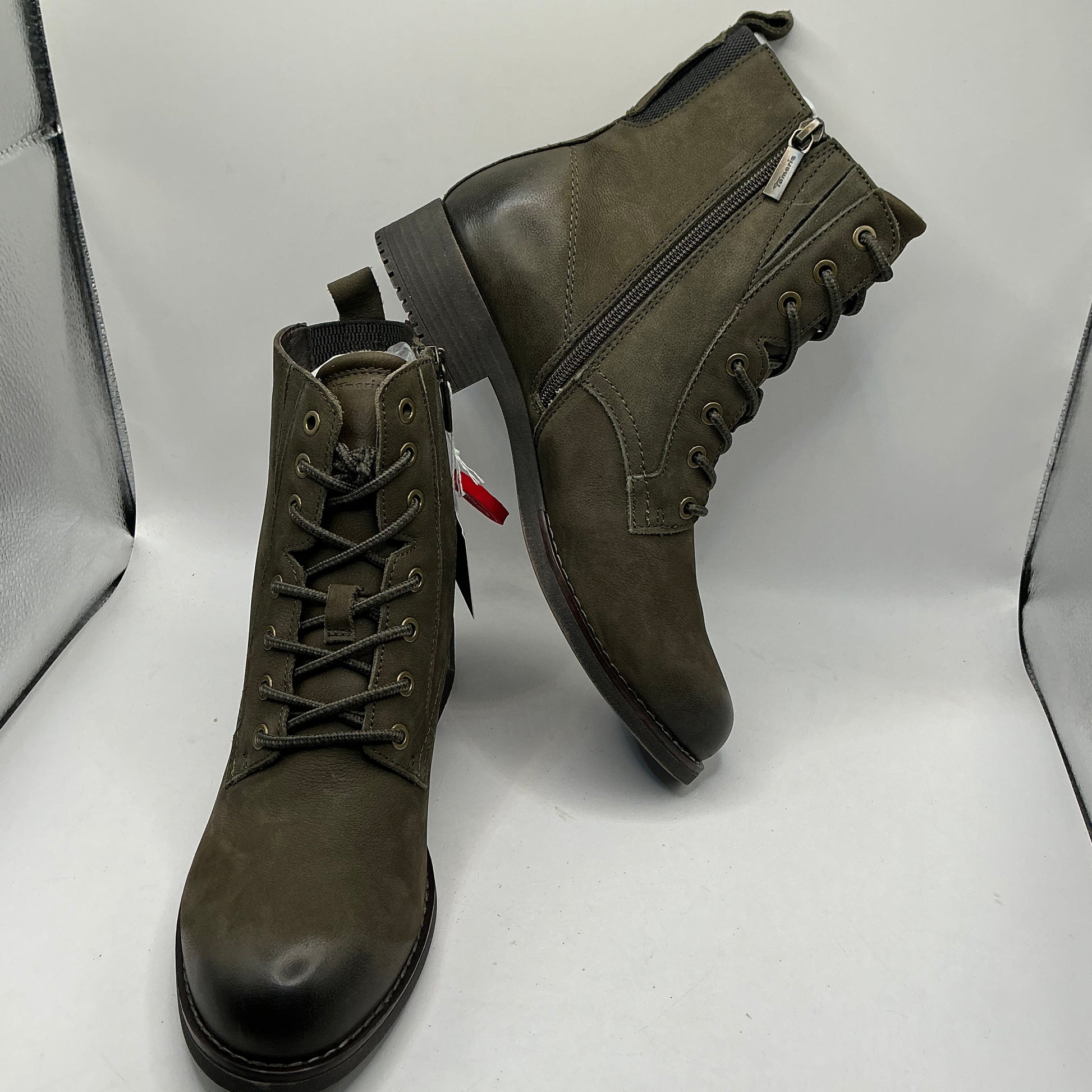 Tamaris comfort Olive Nubuck ankle boots