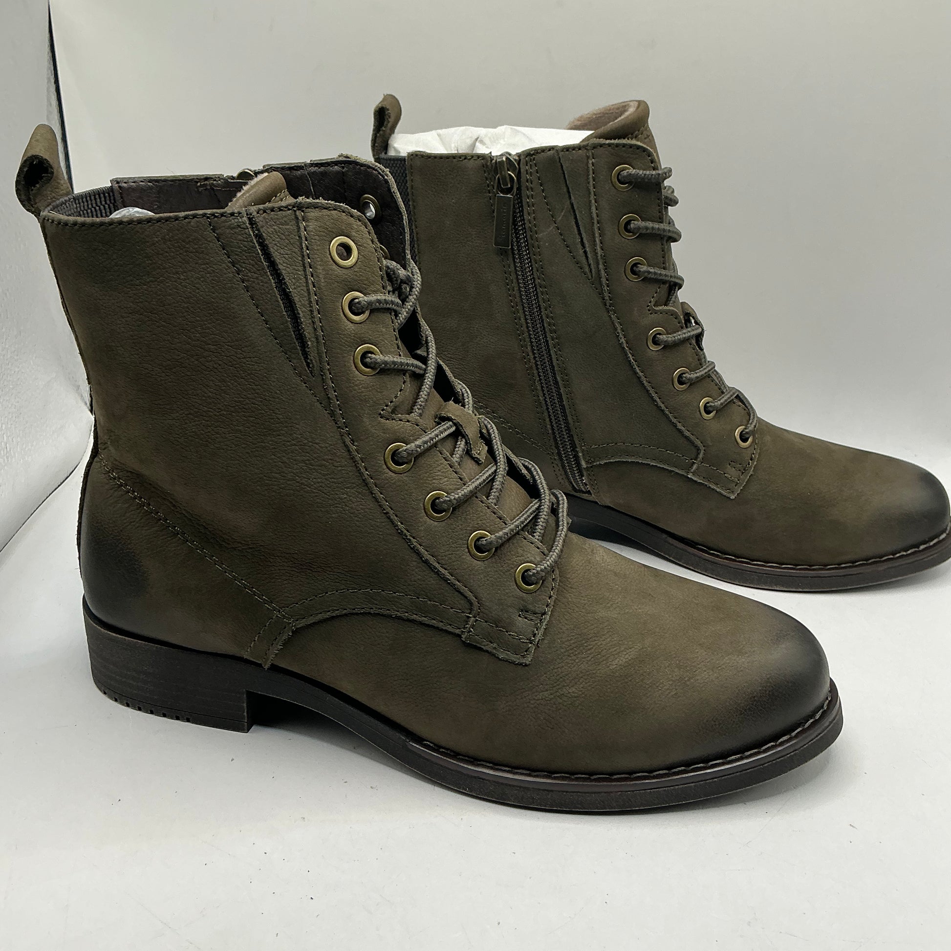 Tamaris comfort Olive Nubuck ankle boots