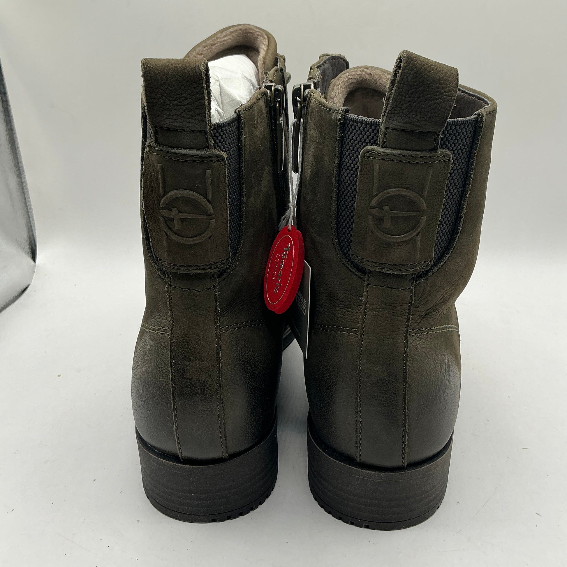 Tamaris comfort Olive Nubuck ankle boots