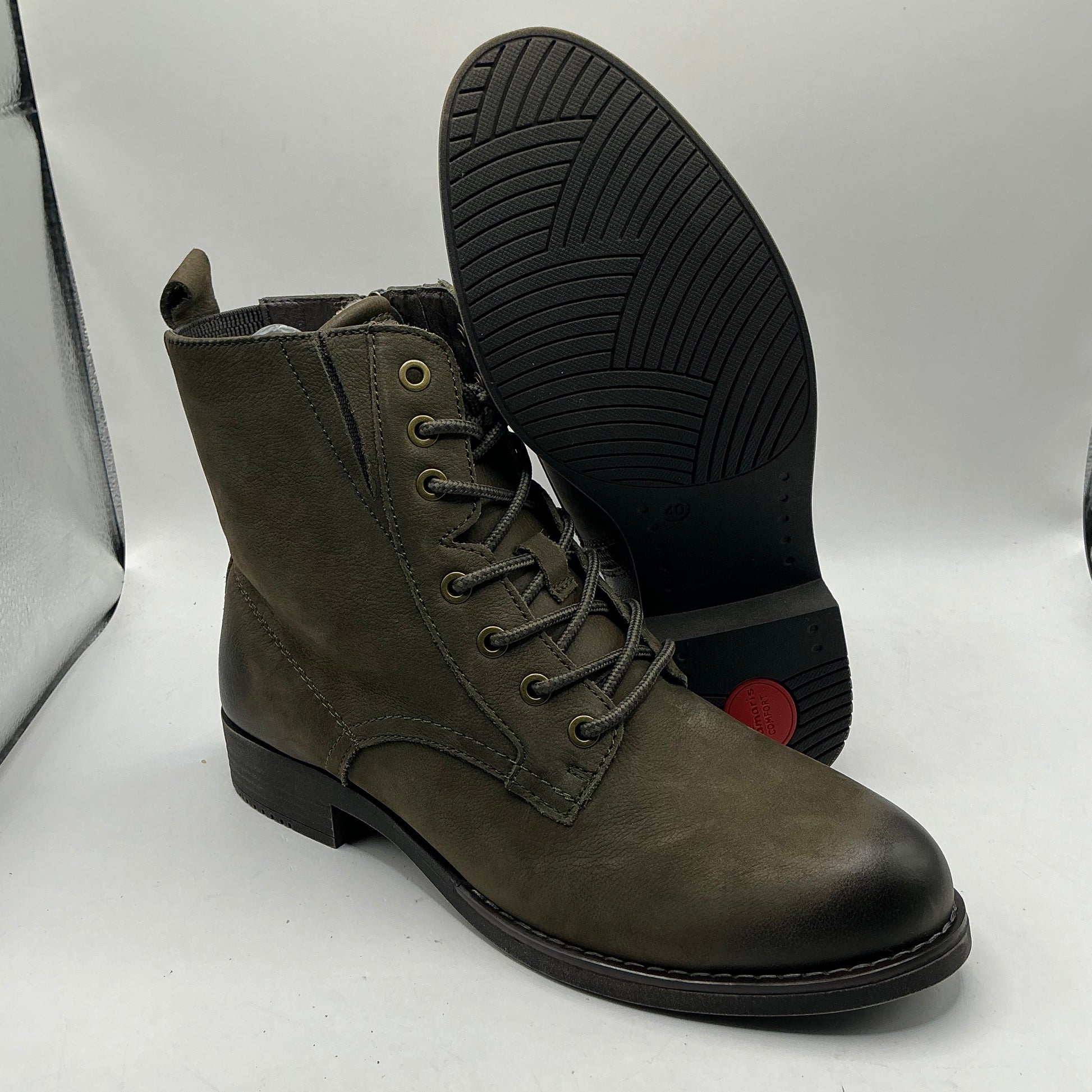 Tamaris comfort Olive Nubuck ankle boots