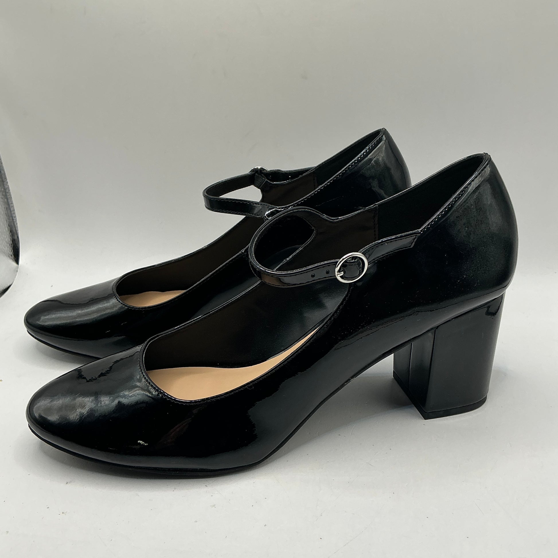 Anna Field Black patent Mary Jane heels