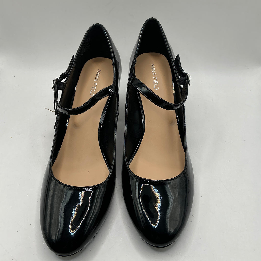 Anna Field Black patent Mary Jane heels