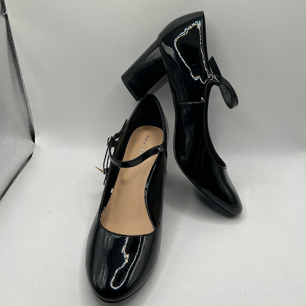 Anna Field Black patent Mary Jane heels