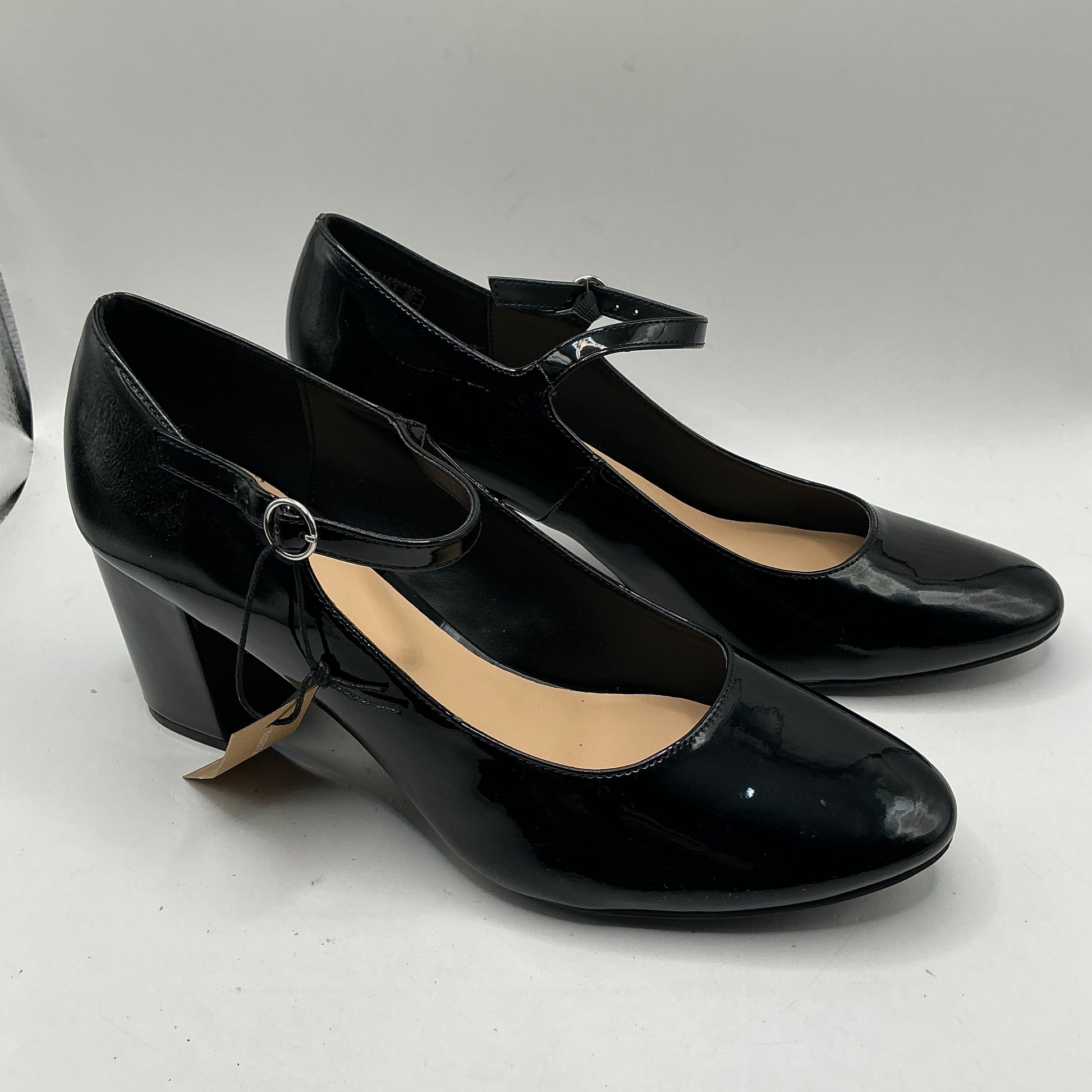 Anna Field Black patent Mary Jane heels