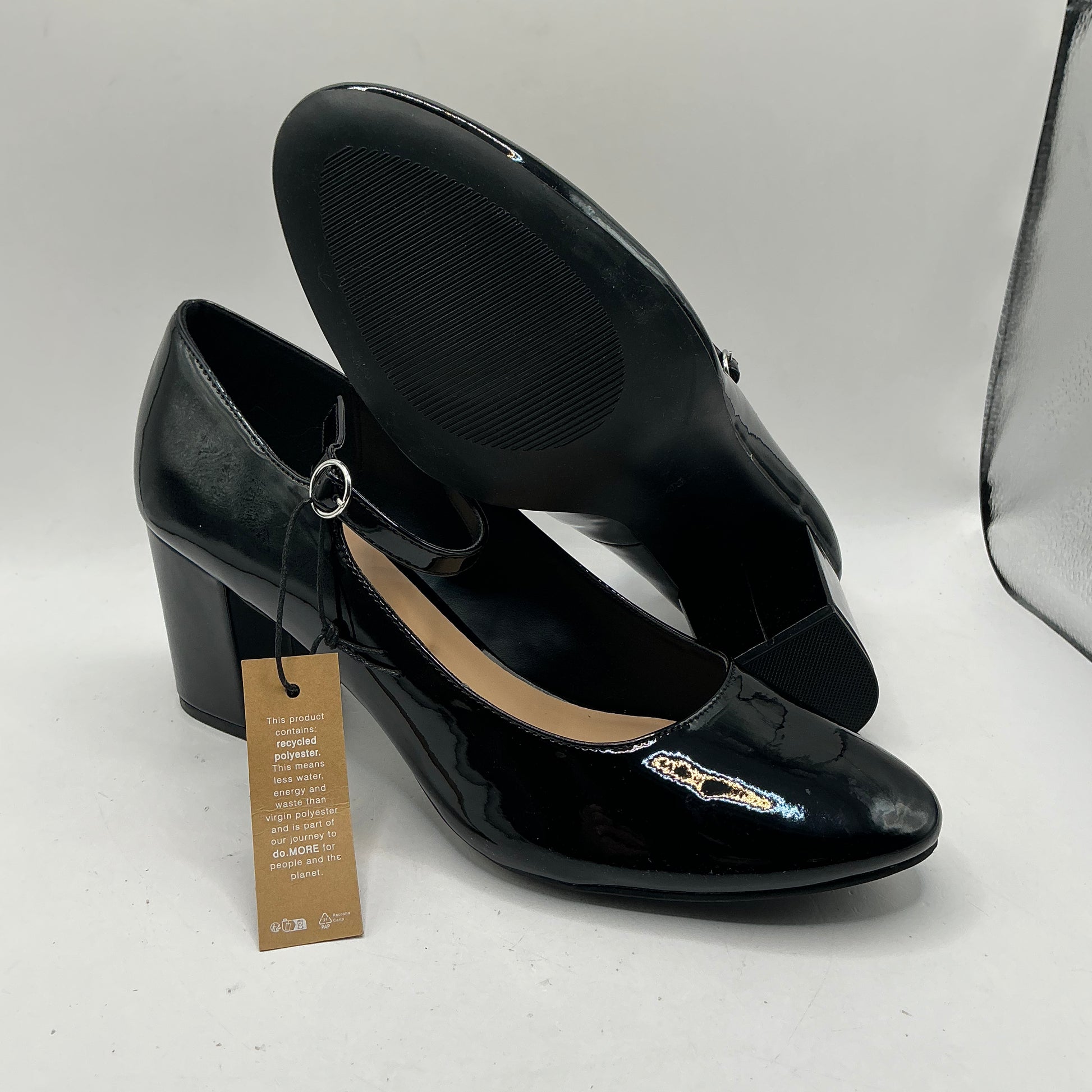Anna Field Black patent Mary Jane heels