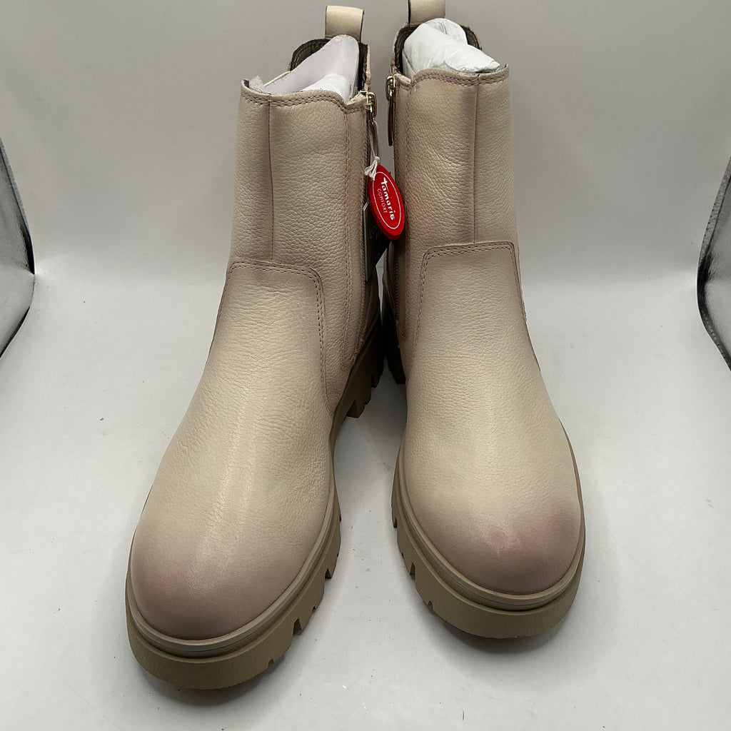 Tamaris comfort ivory chunky boot