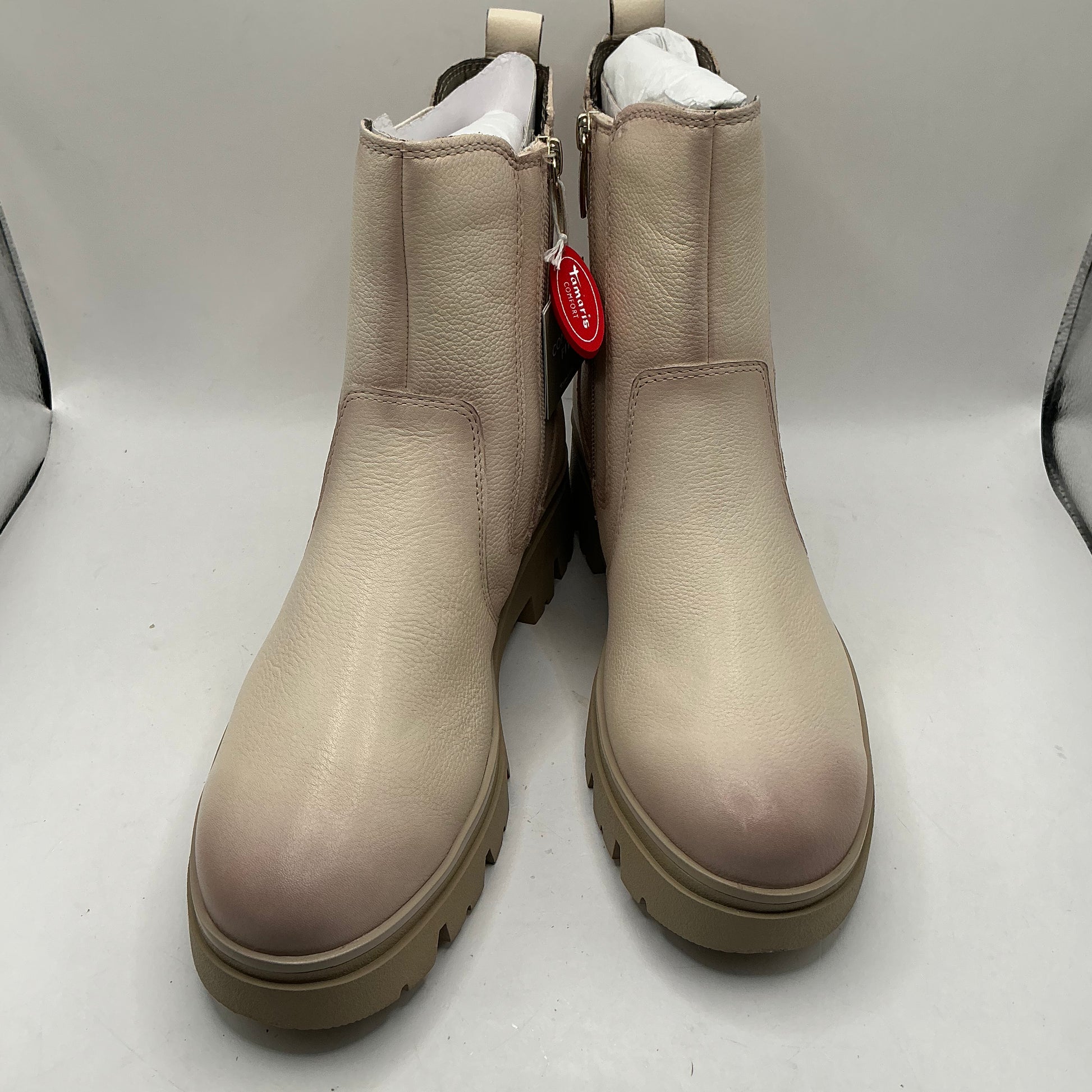 Tamaris comfort ivory chunky boot