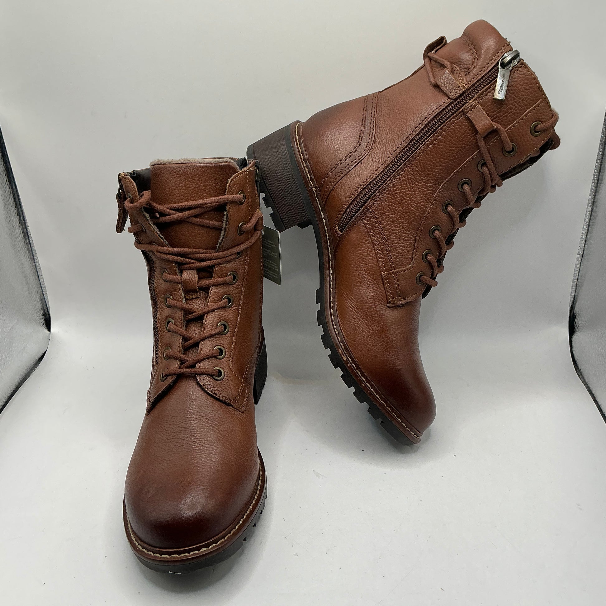 Tamaris comfort Chestnut leather ankle boots