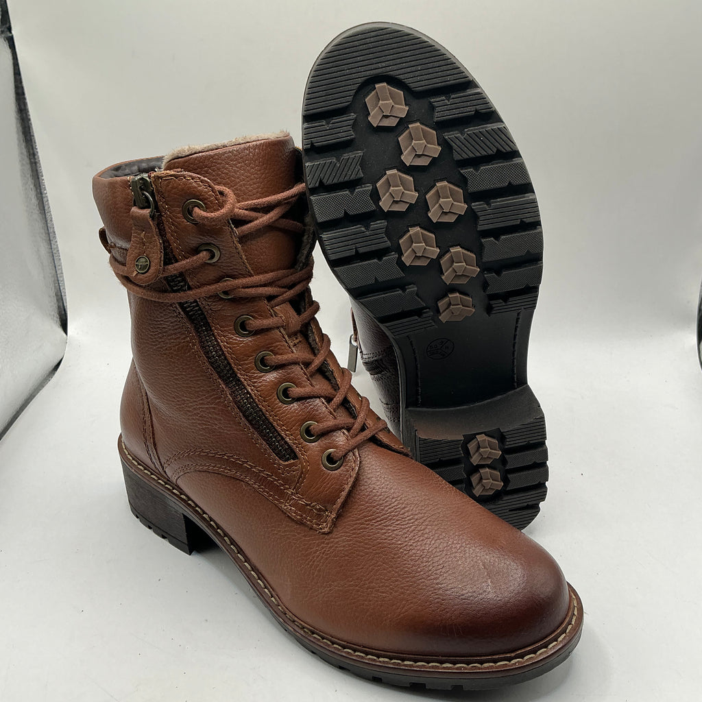 Tamaris comfort Chestnut leather ankle boots