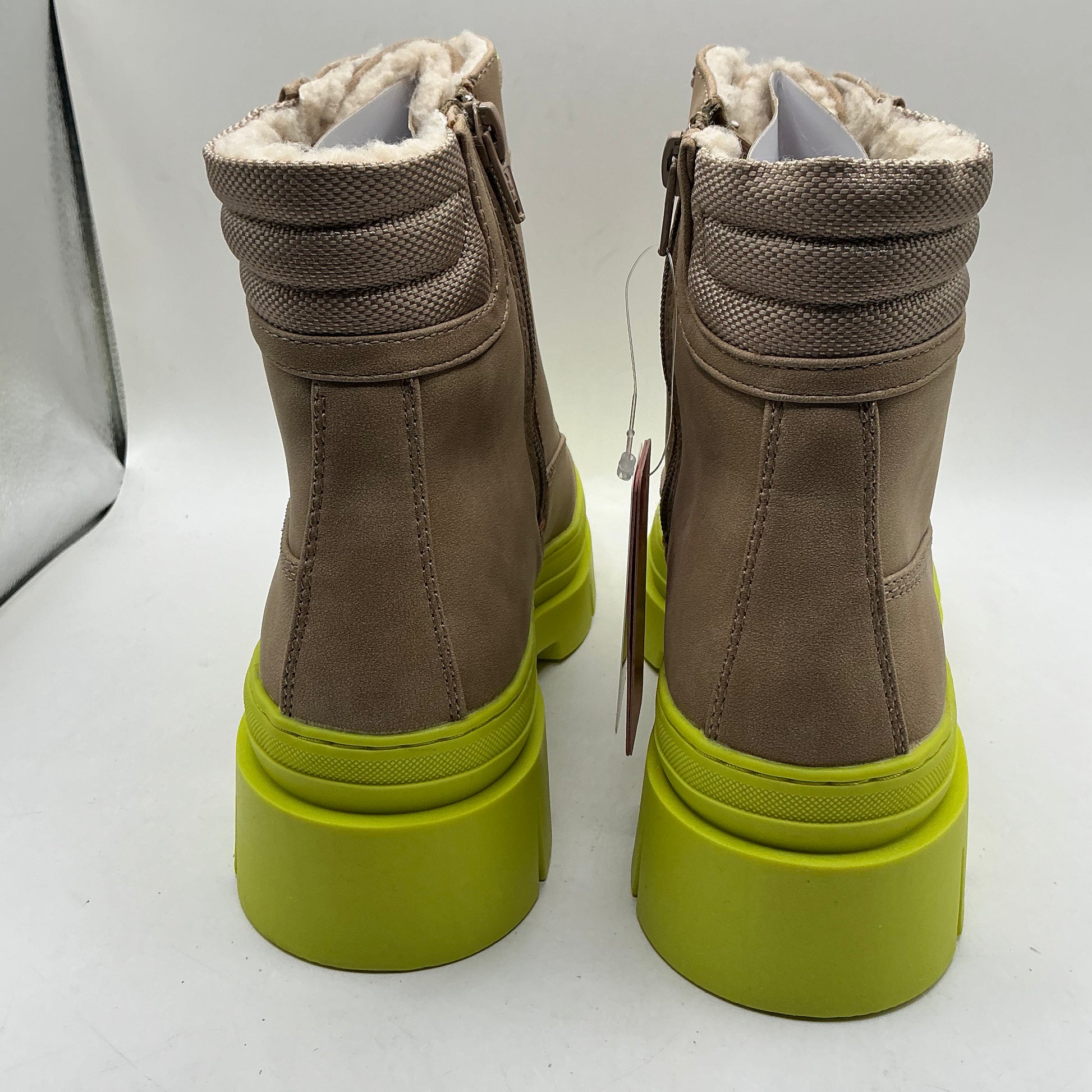 S.Oliver beige and green chunky ankle boots