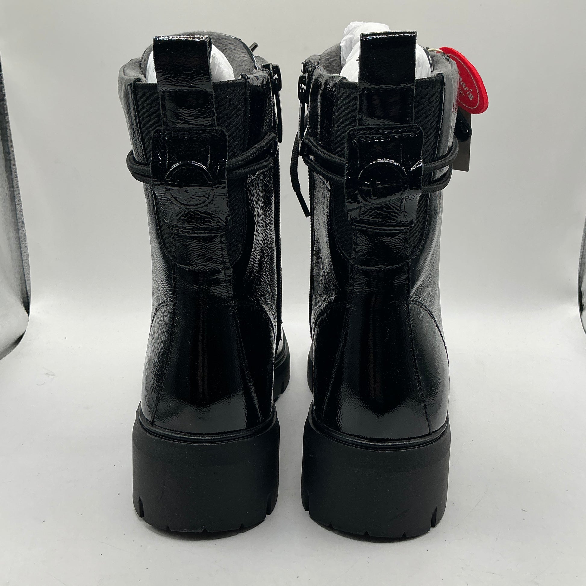 Tamaris comfort black patent leather ankle boots