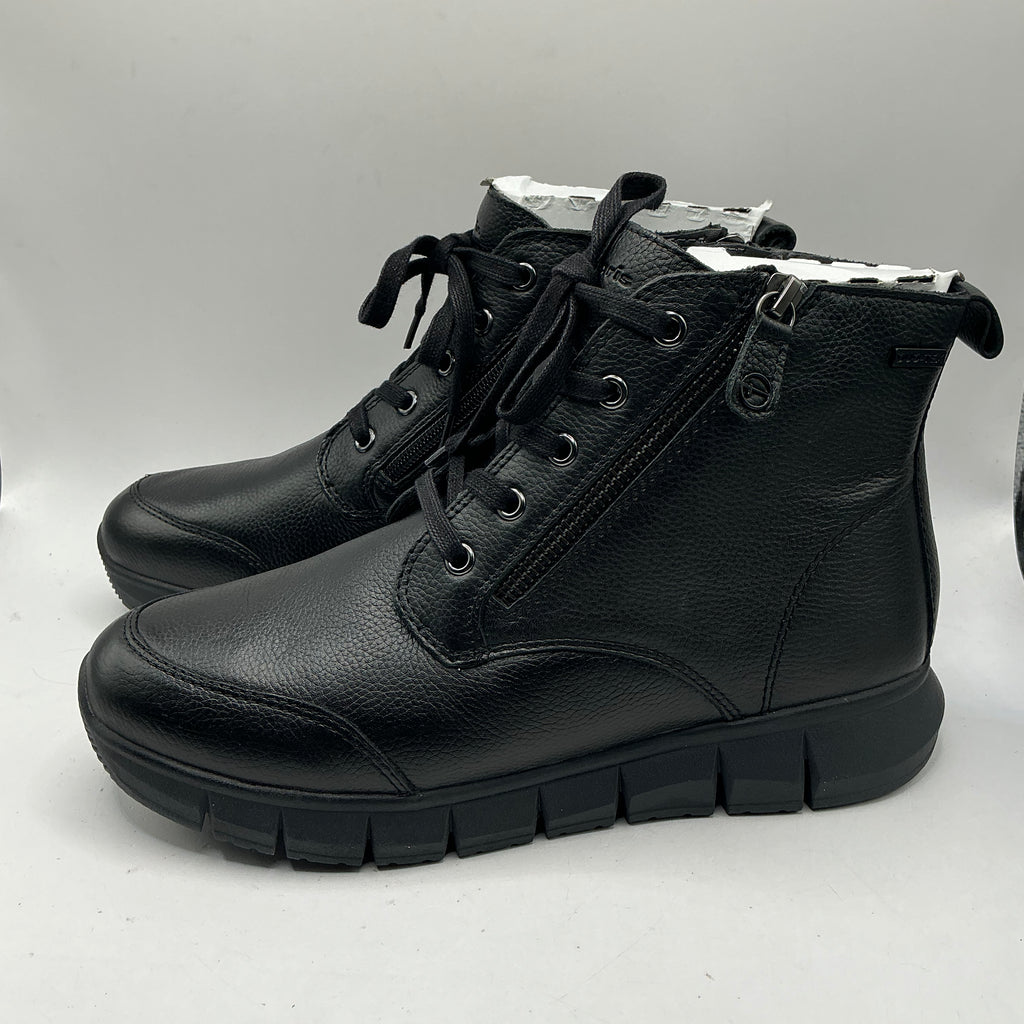Tamaris comfort black leather ankle boots