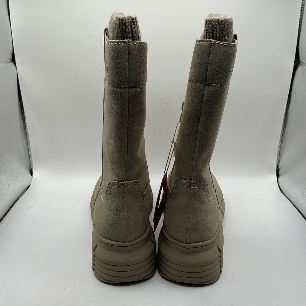 S.Oliver taupe faux suede mid calf boots