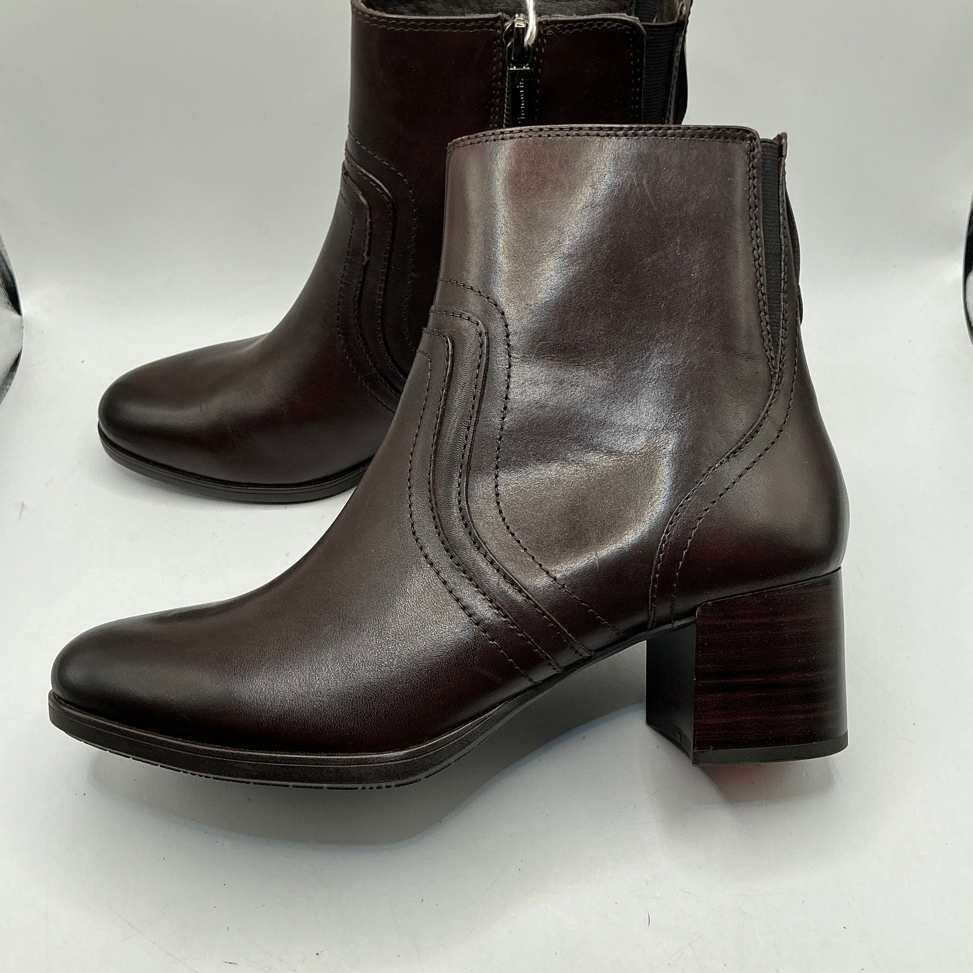 Tamaris comfort mocca leather ankle boots
