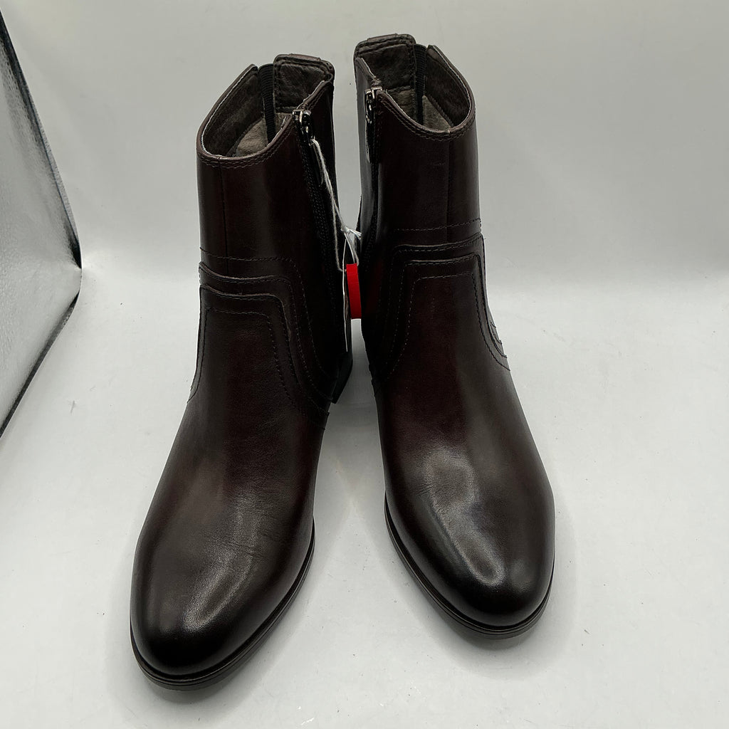 Tamaris comfort mocca leather ankle boots