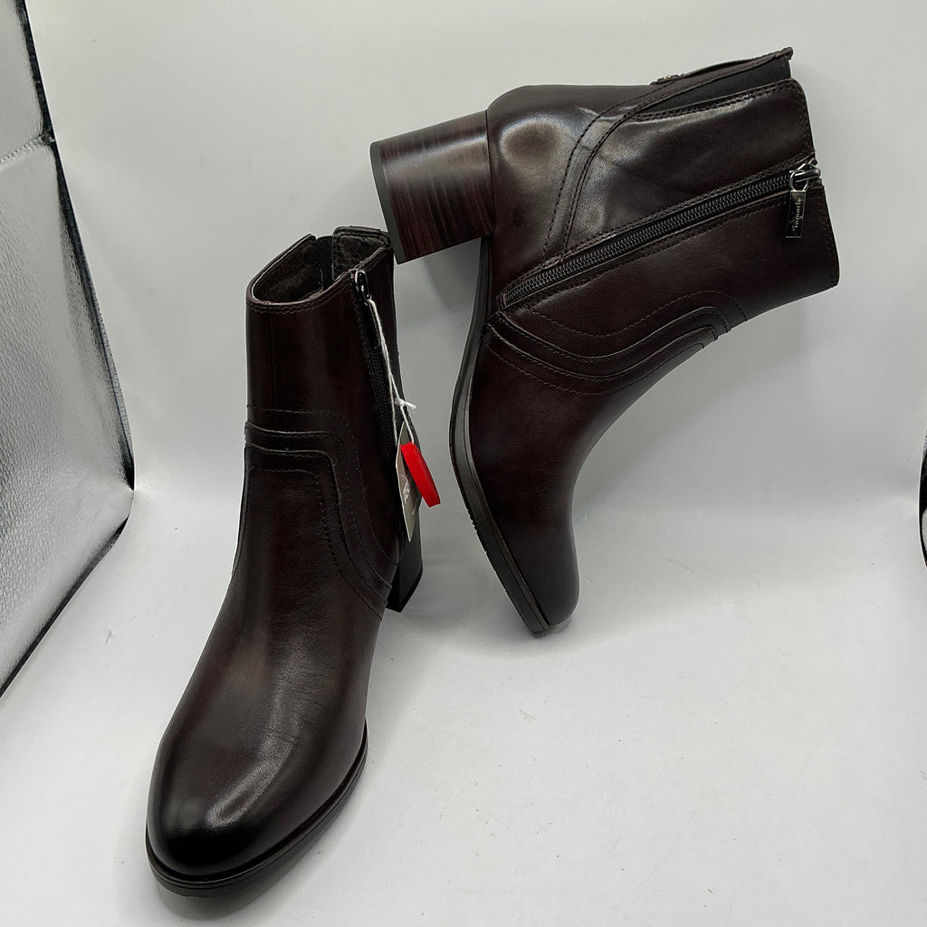 Tamaris comfort mocca leather ankle boots