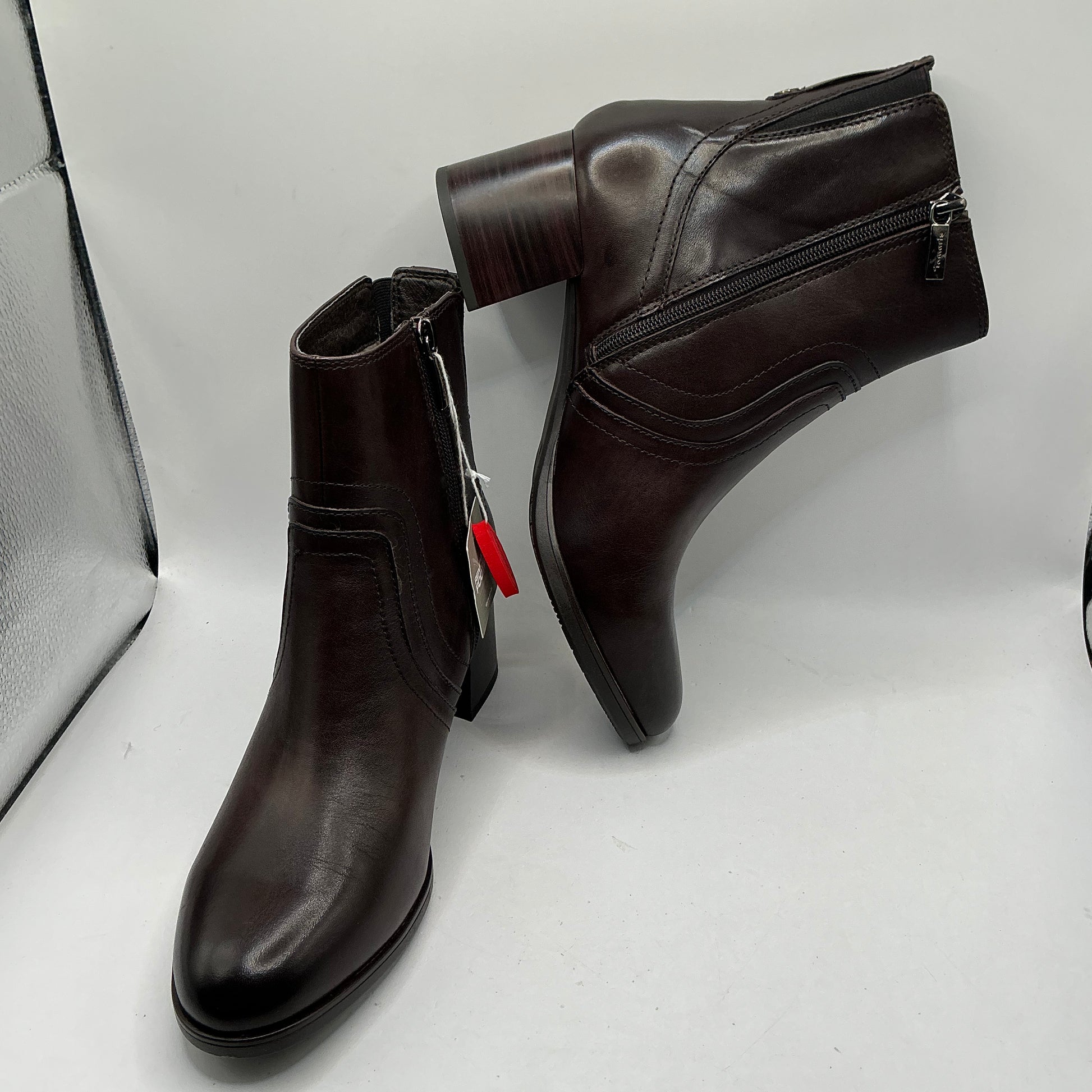 Tamaris comfort mocca leather ankle boots