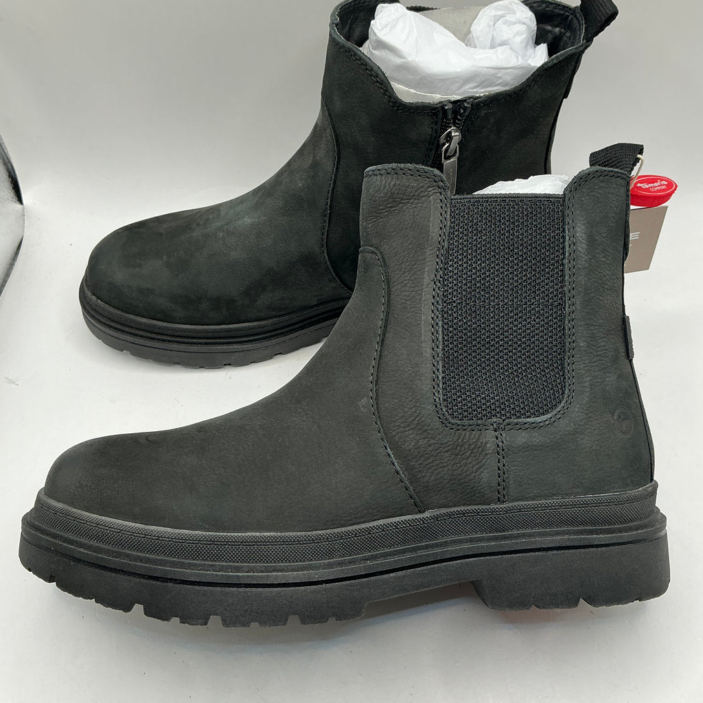 Tamaris comfort black Nubuck leather ankle boots