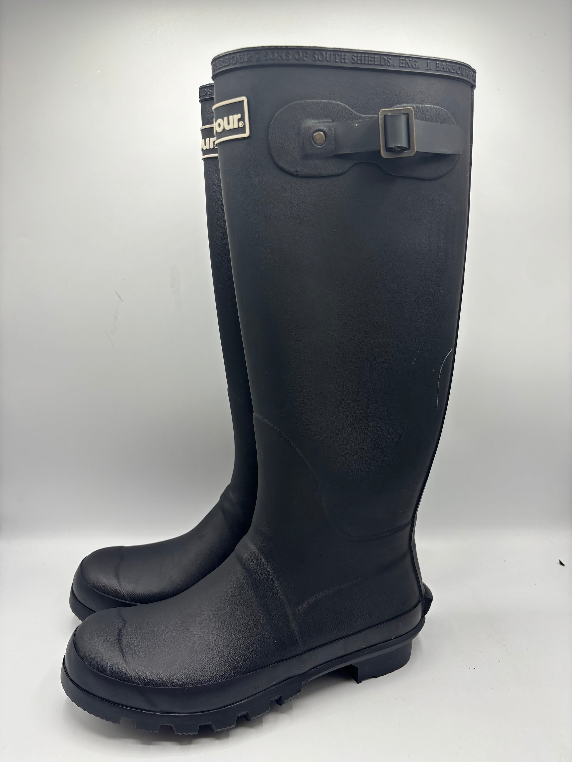 Barbour “bede” black wellington knee boots (4,5,6,7)