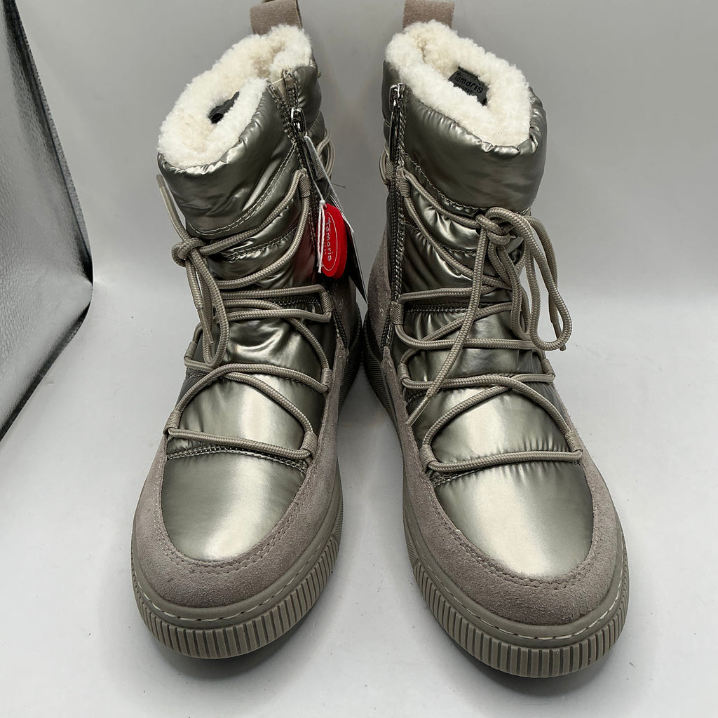 Tamaris light grey/metalic winter boots