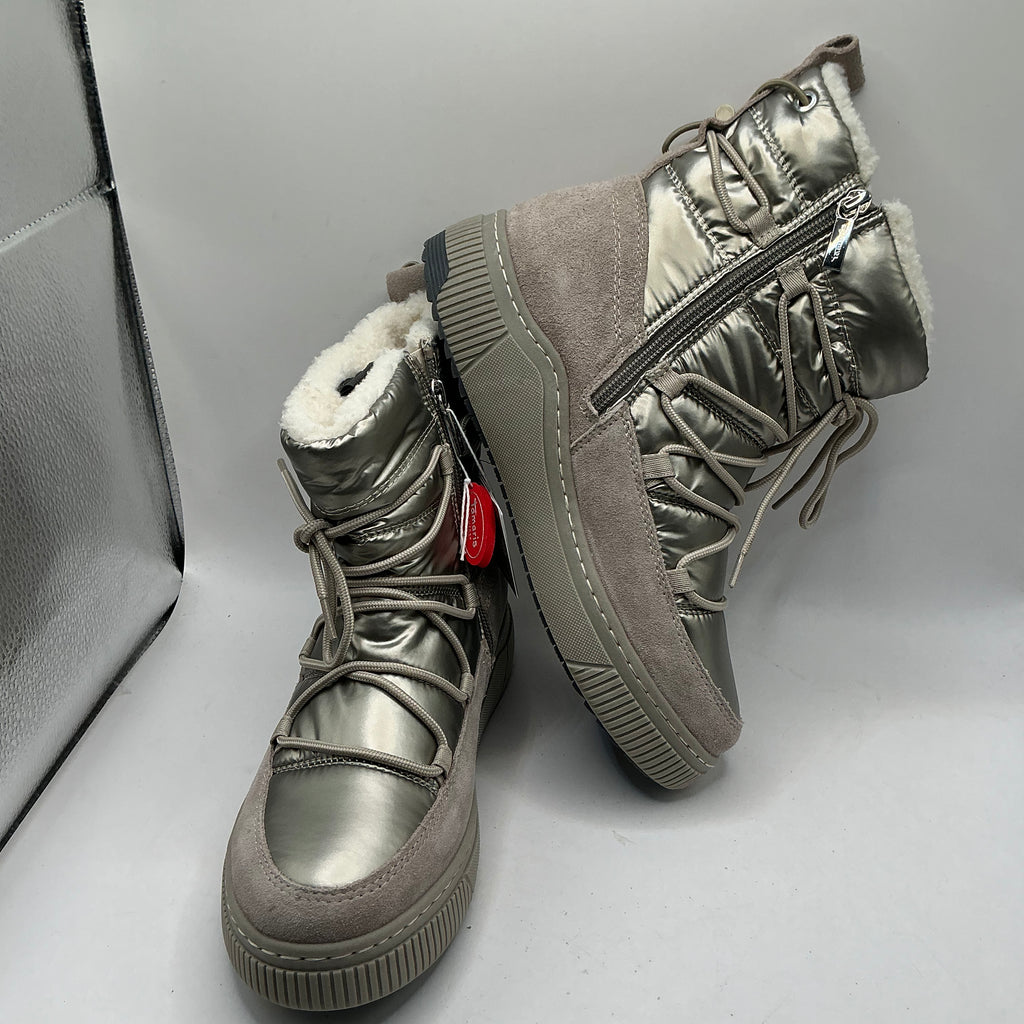 Tamaris light grey/metalic winter boots