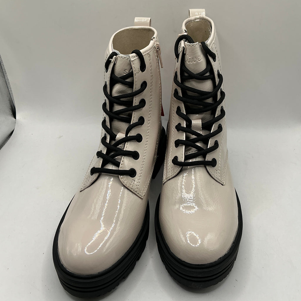 S.Oliver ivory patent ankle boots