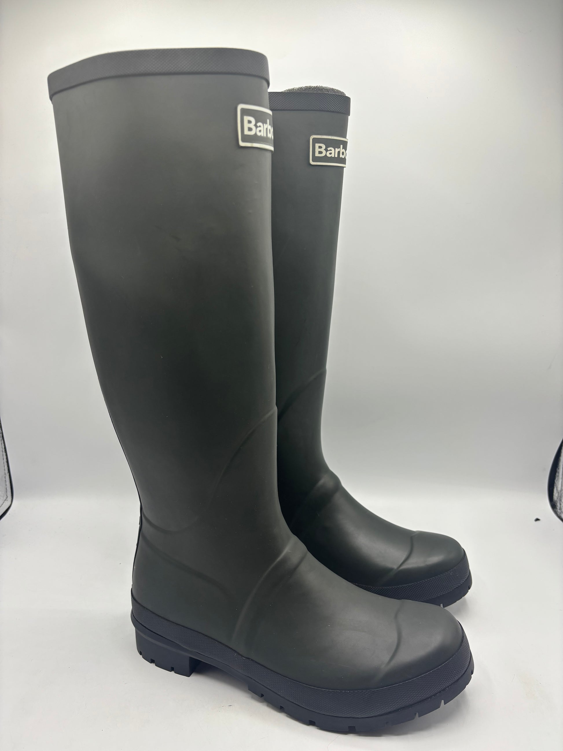 Barbour “abbey” green wellington boots (4,7)