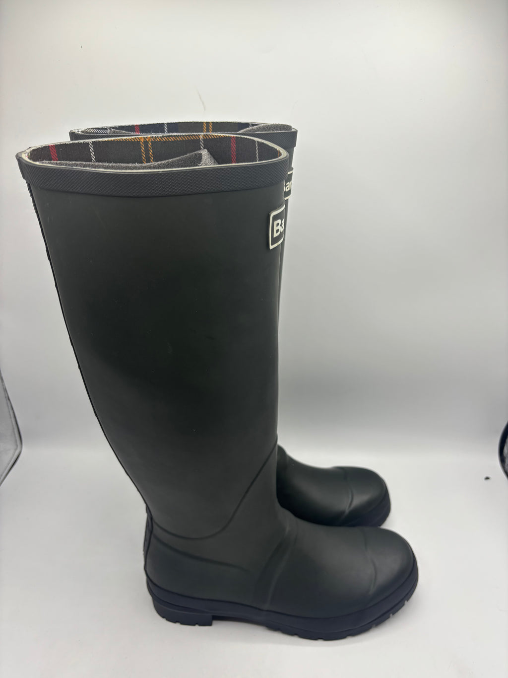 Barbour “abbey” green wellington boots (4,7)