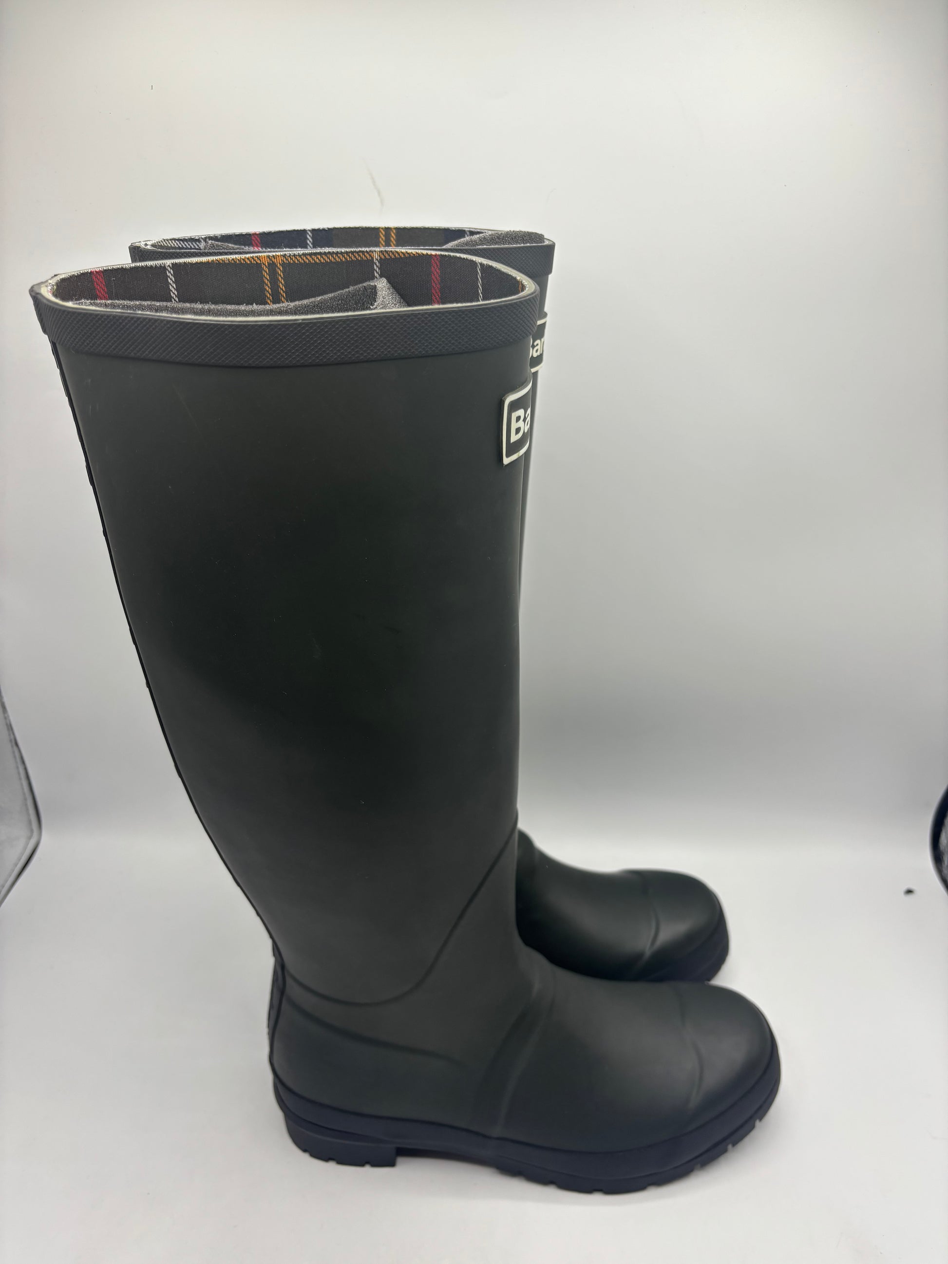 Barbour “abbey” green wellington boots (4,7)