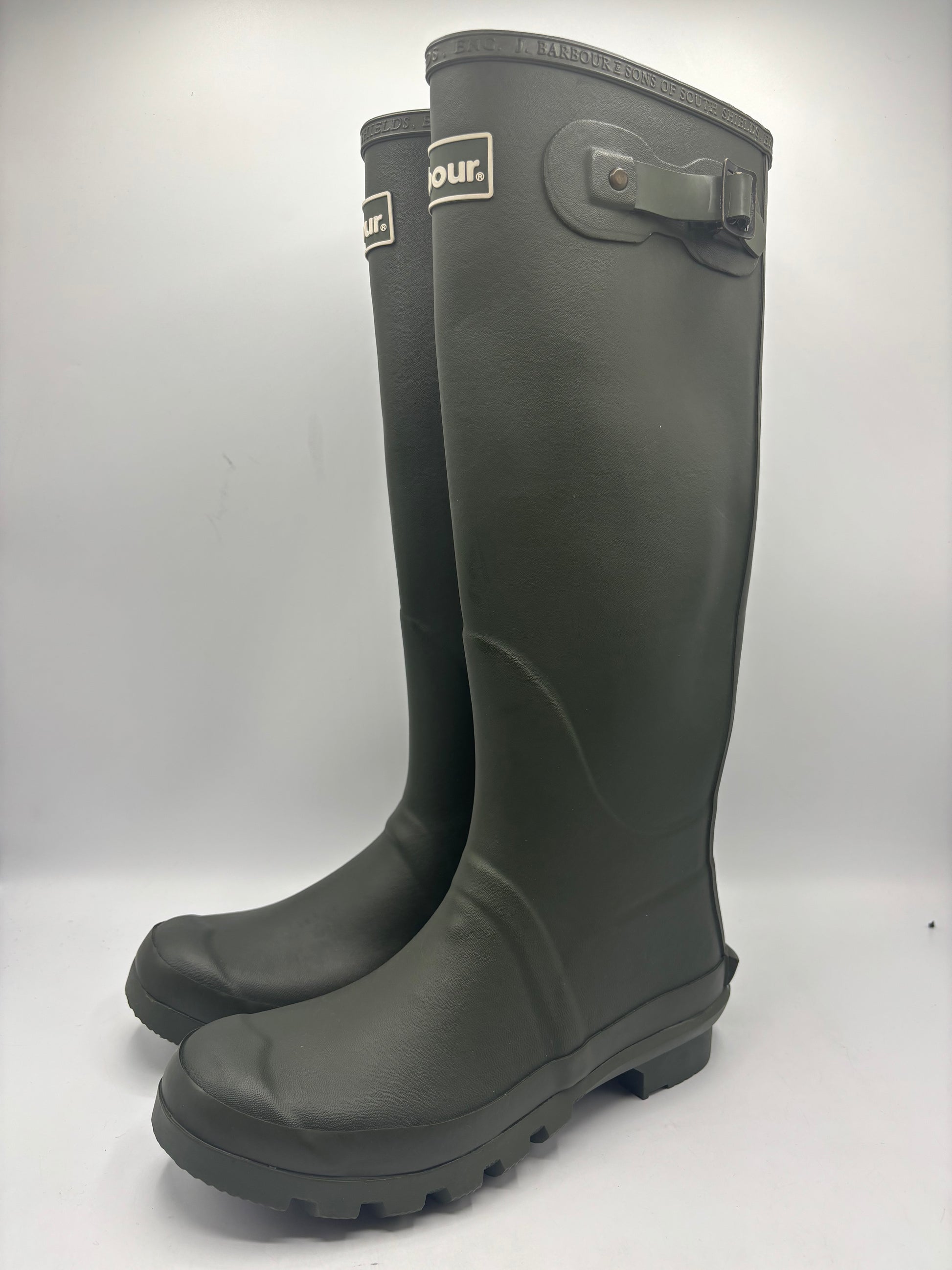 Barbour “bede” green wellington boots (4,5,6)