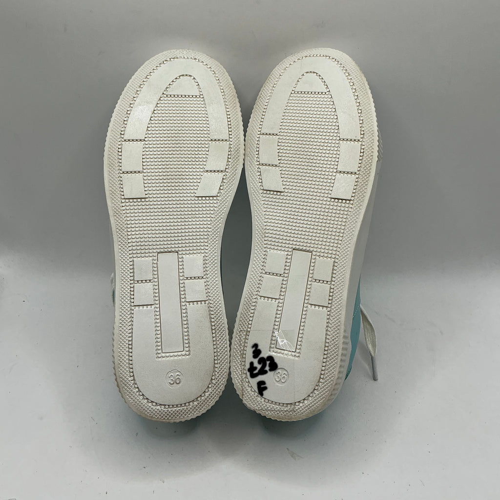 Westland Trainers With Zip Fastening, Blue Aqua Metallic