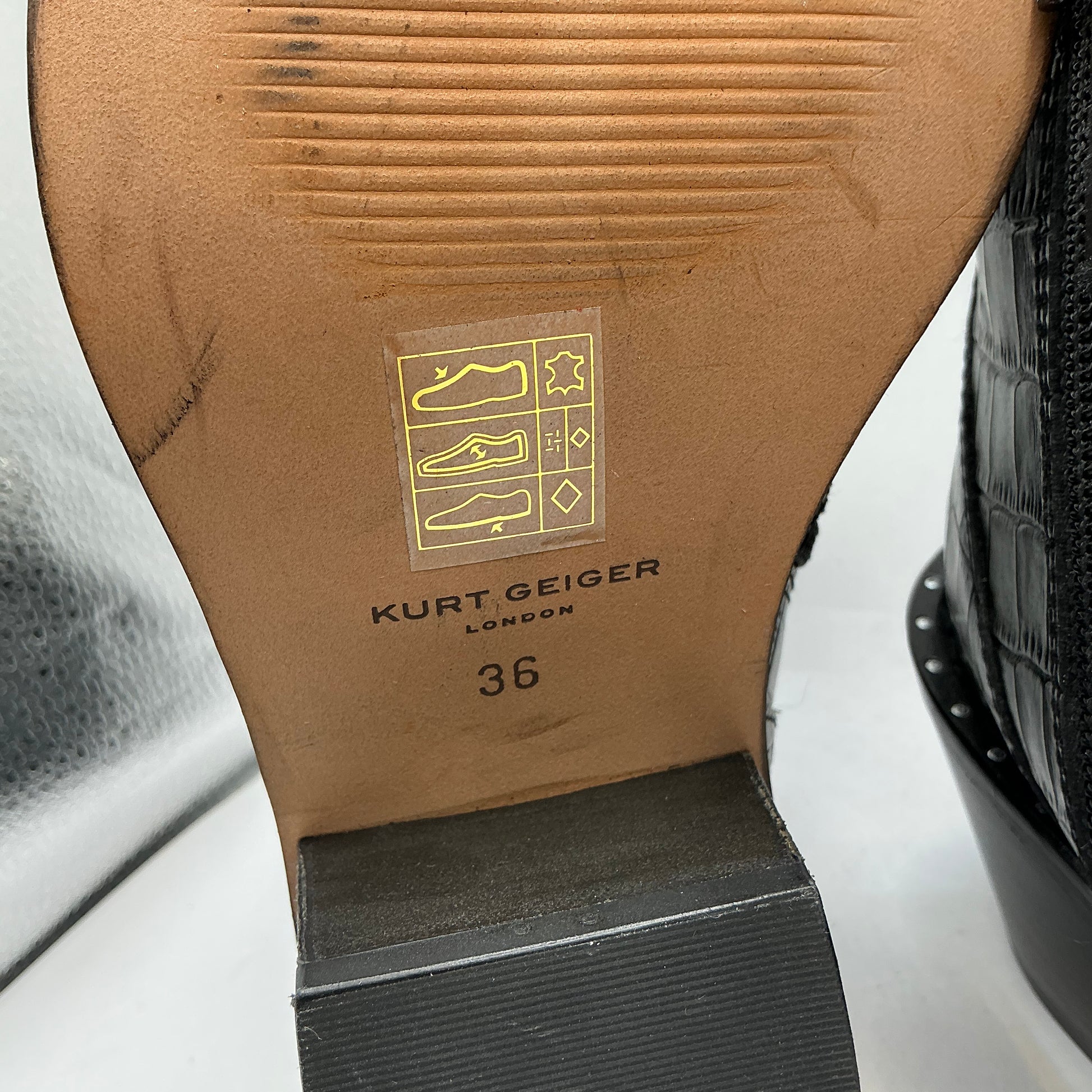 Kurt Geiger Boots - Ladies Black Leather Cowboy Boots