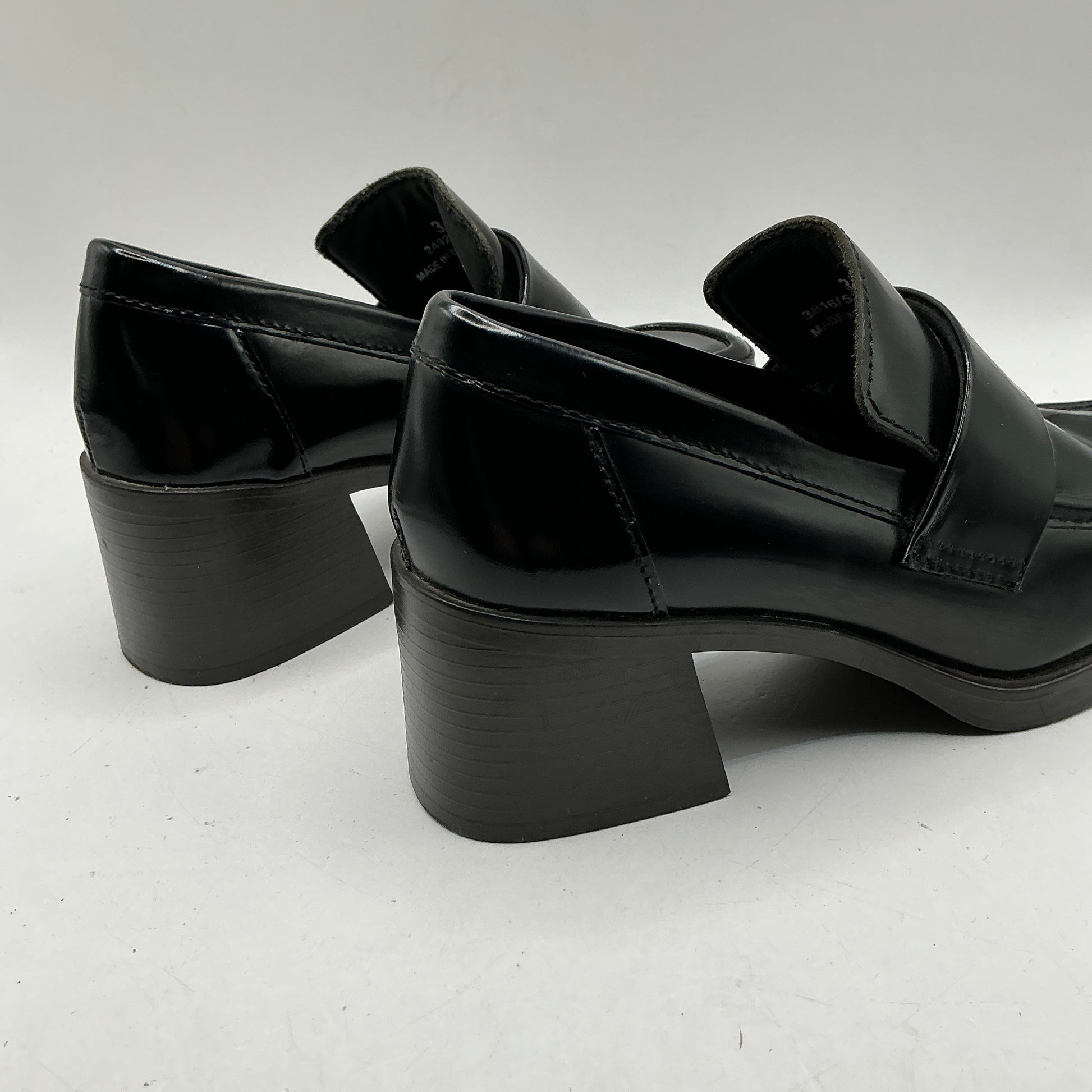 M&S black leather loafers