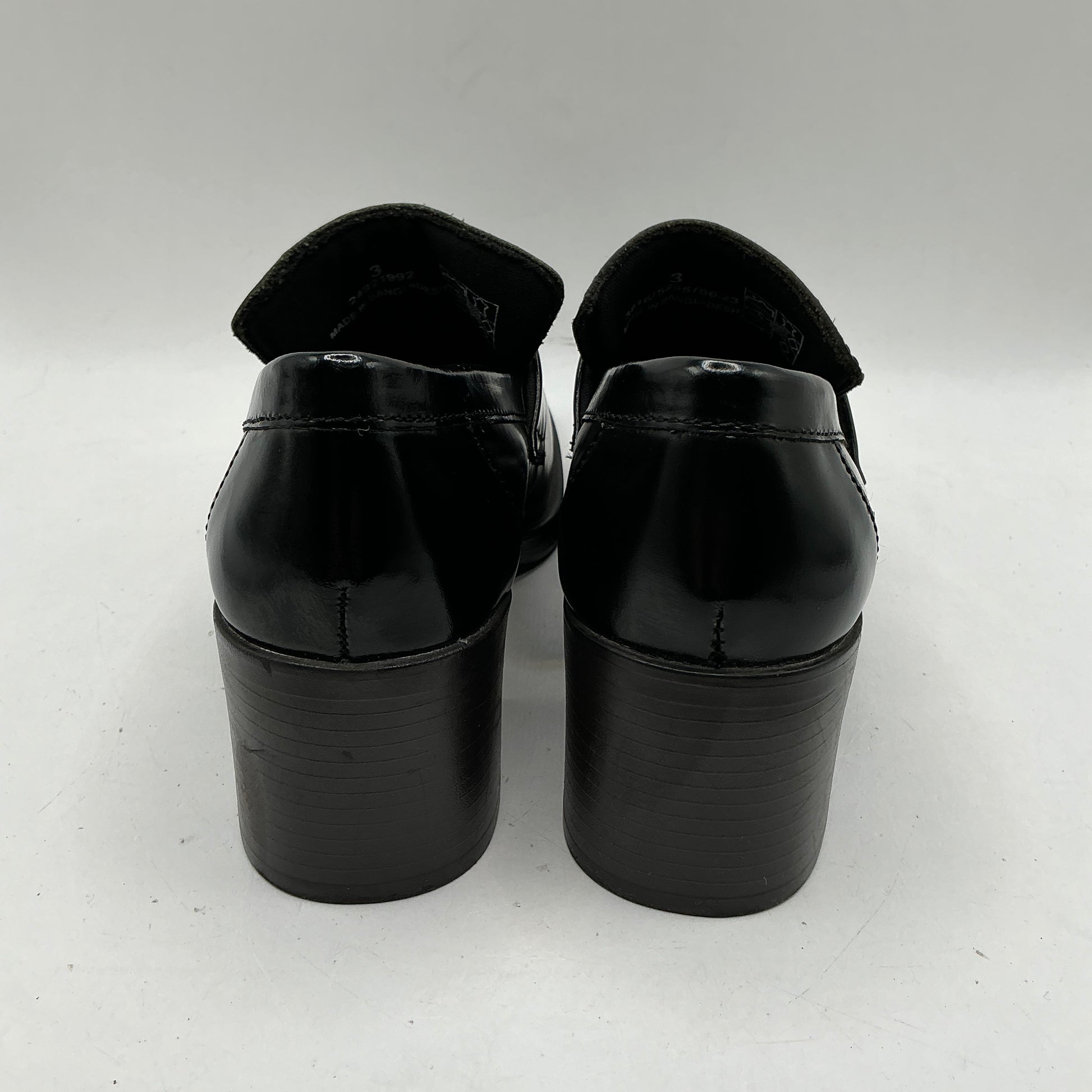 M&S black leather loafers