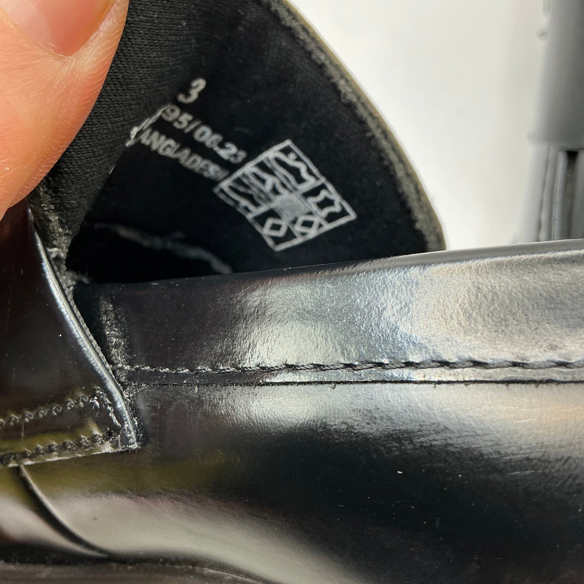 M&S black leather loafers