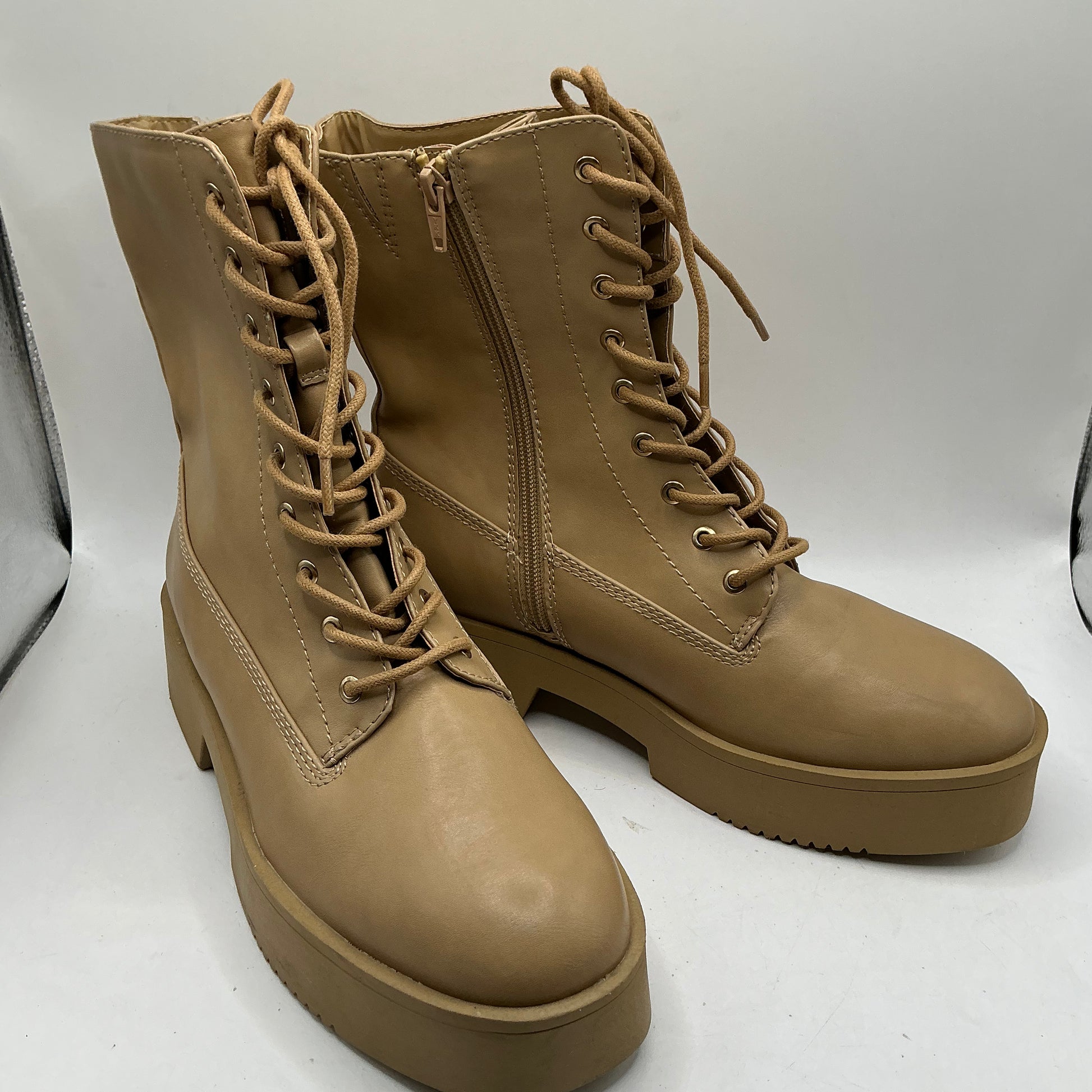 Ex M&S Chunky Lace up Ankle Boots