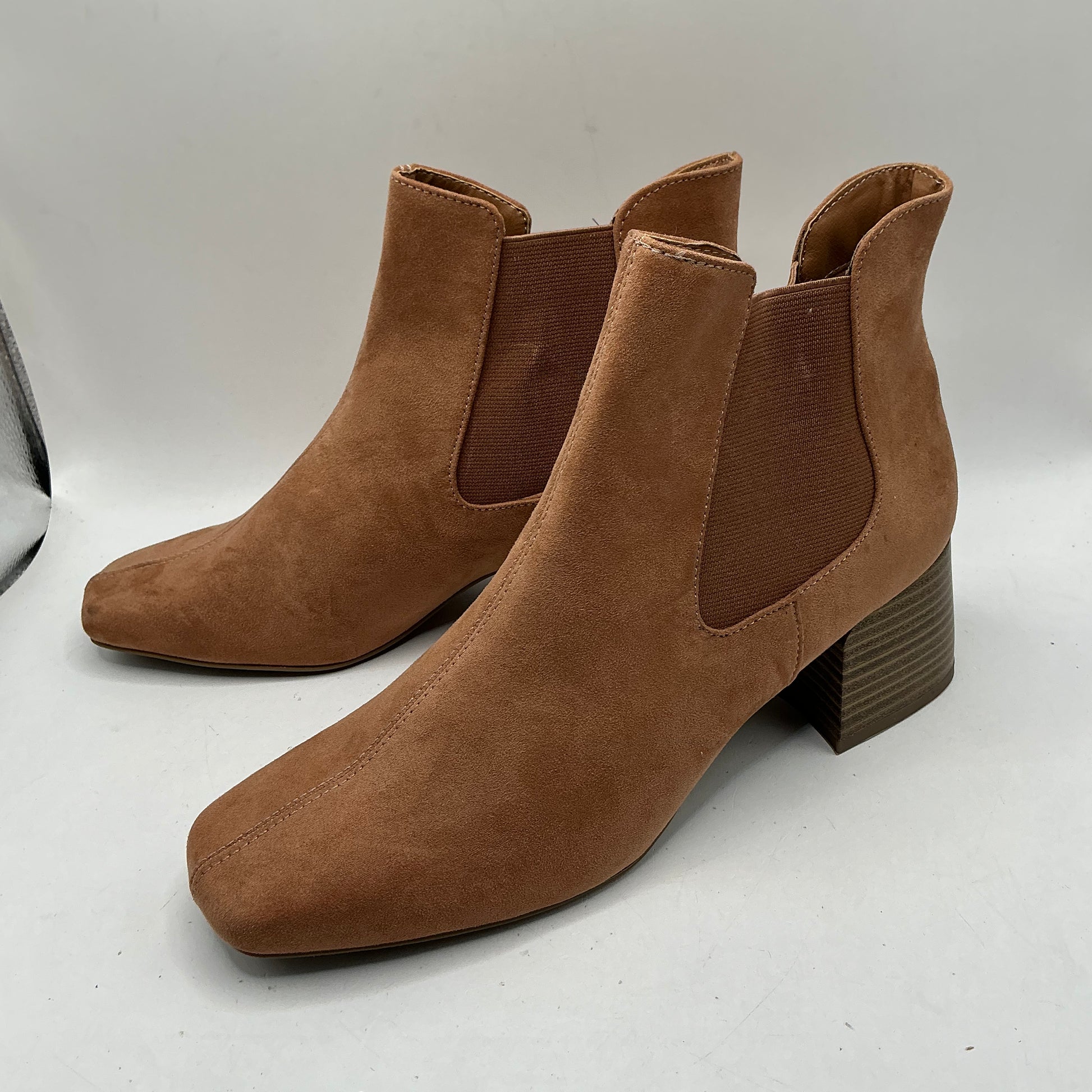 Ex M&S Pinky Brown Chelsea Boots