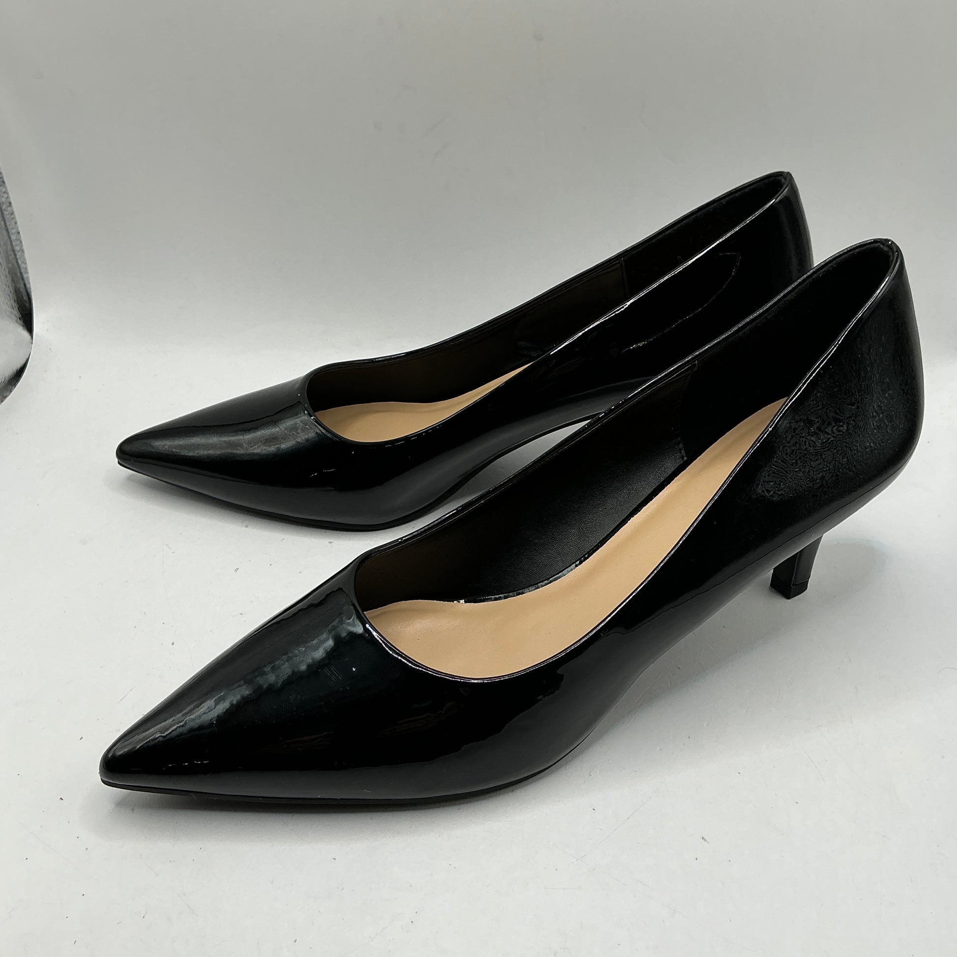 Anna field black patent stiletto shoes