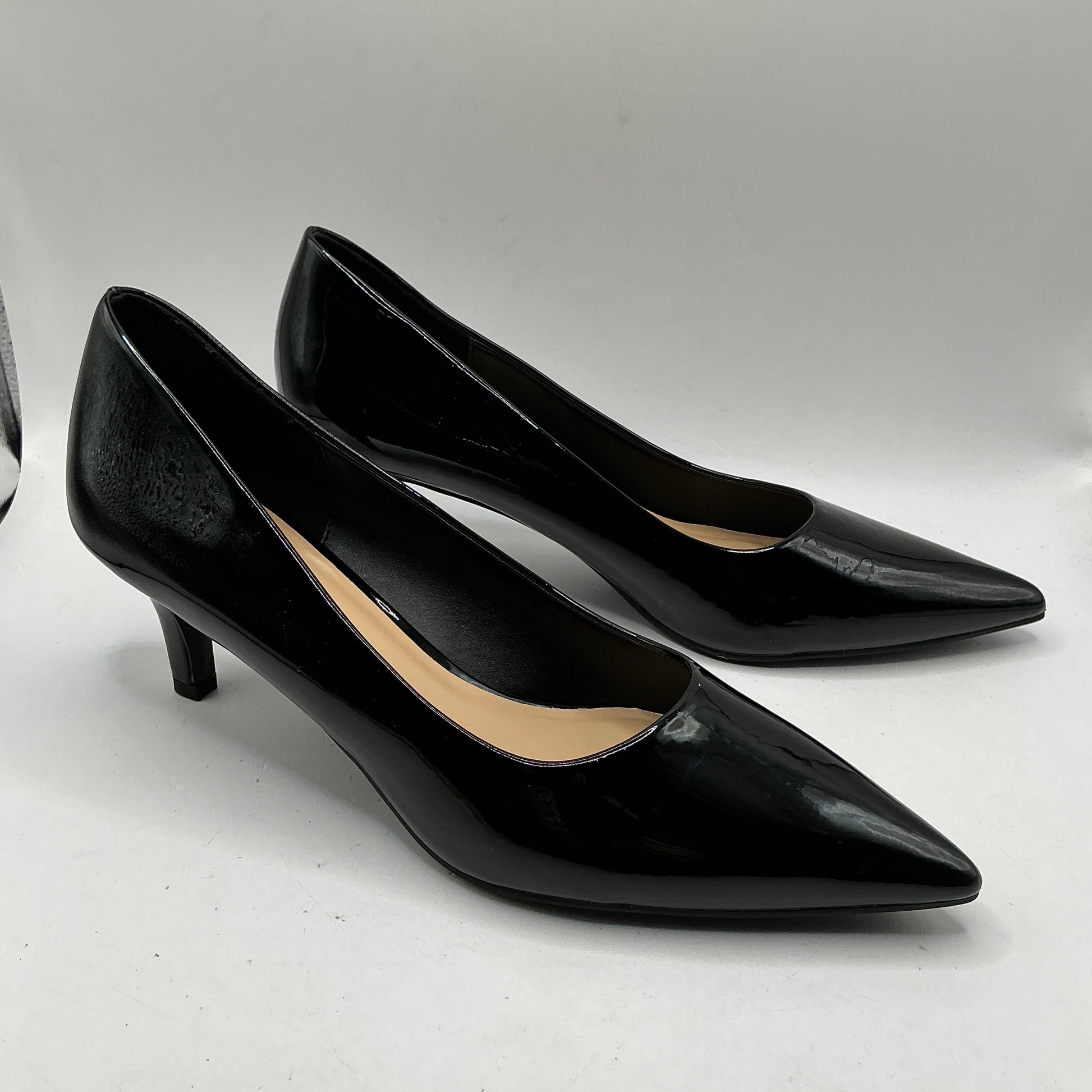 Anna field black patent stiletto shoes
