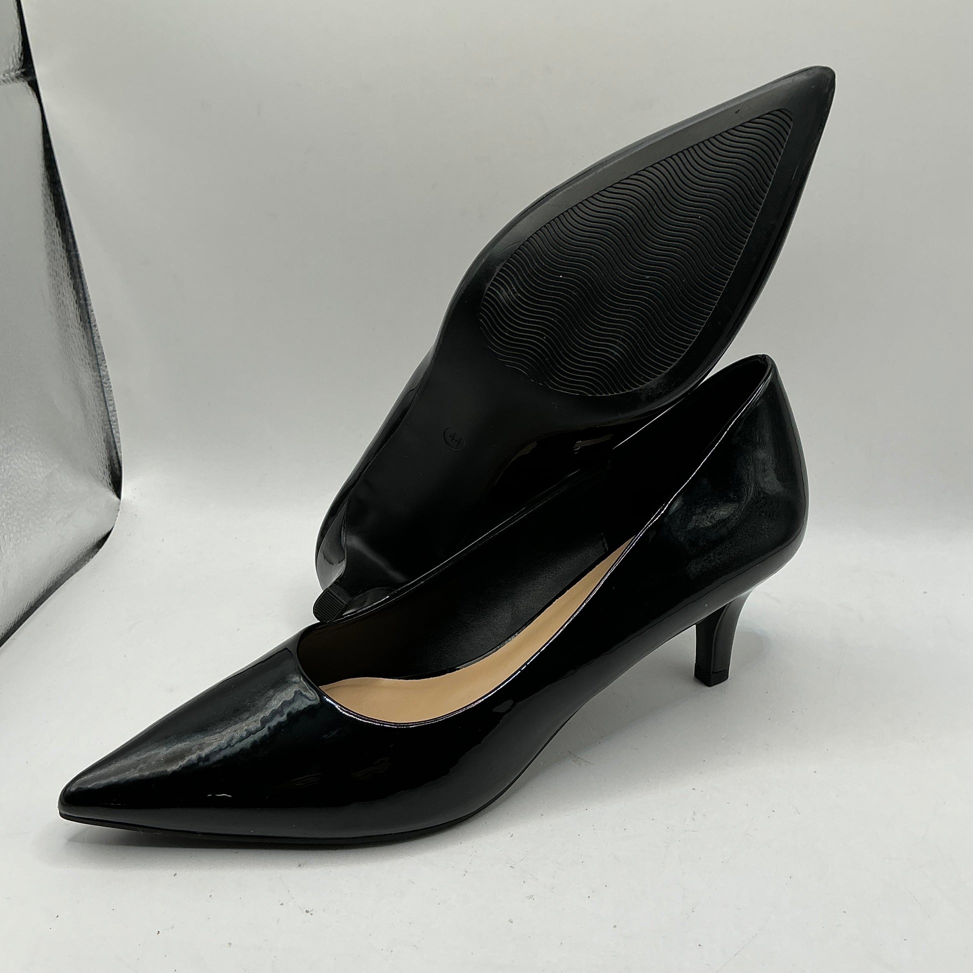Anna field black patent stiletto shoes