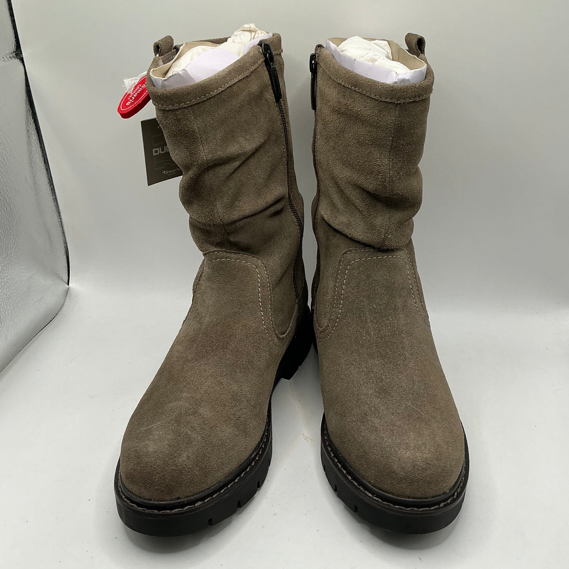 Tamaris comfort pepper suede mid calf boots
