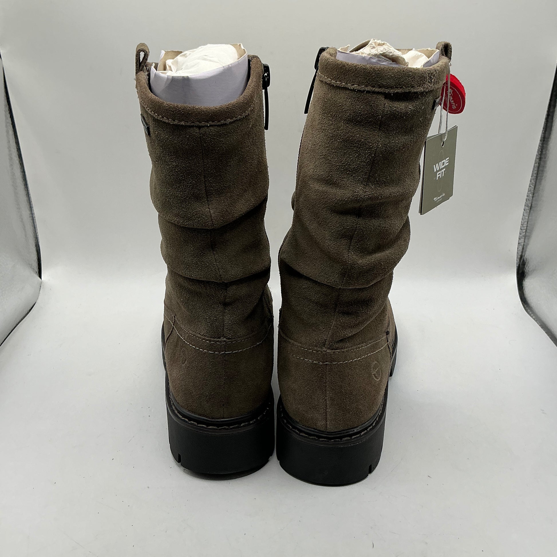 Tamaris comfort pepper suede mid calf boots