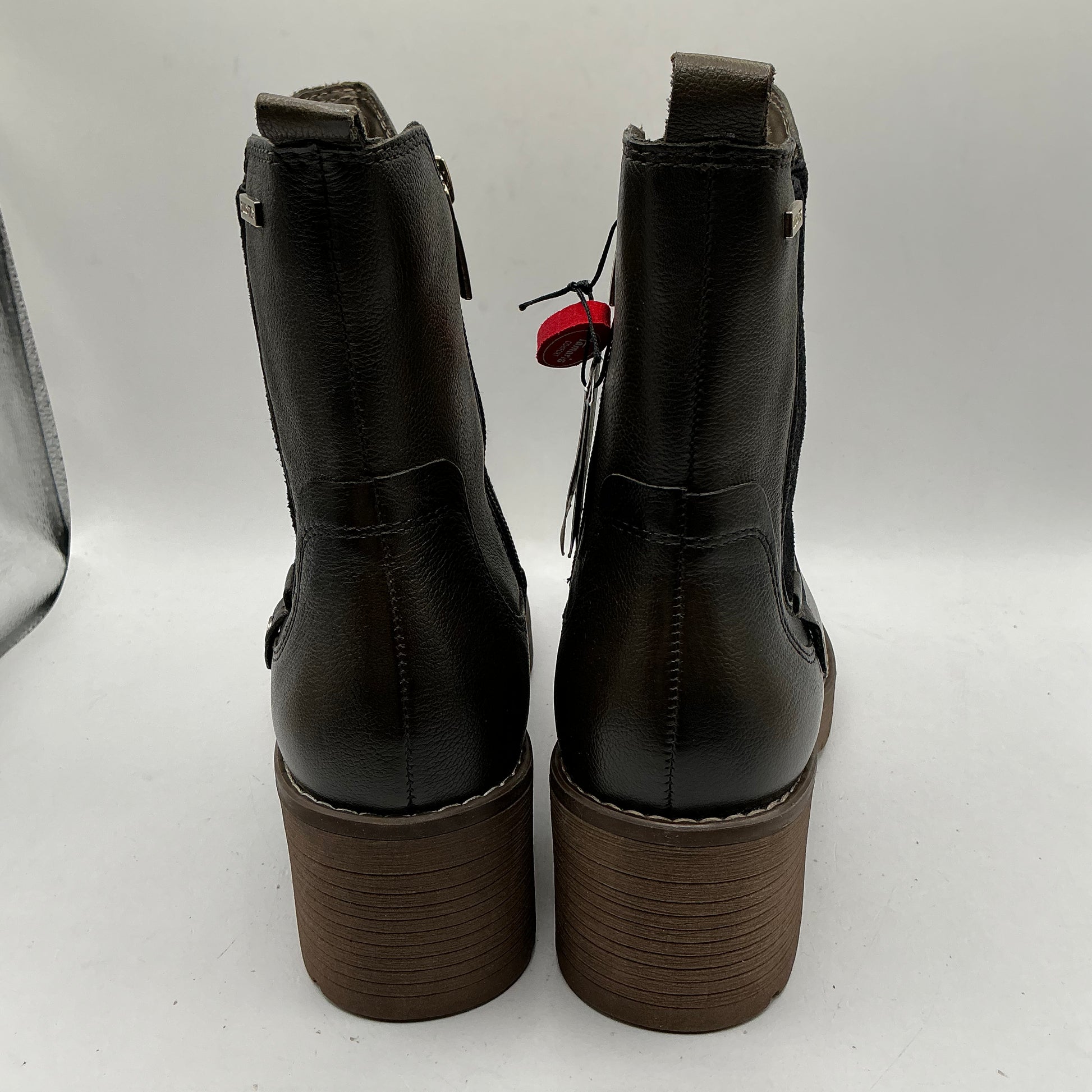 Tamaris comfort Khaki leather Chelsea boots