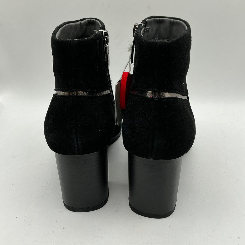 Tamaris comfort Anthracite mid heel suede ankle boots
