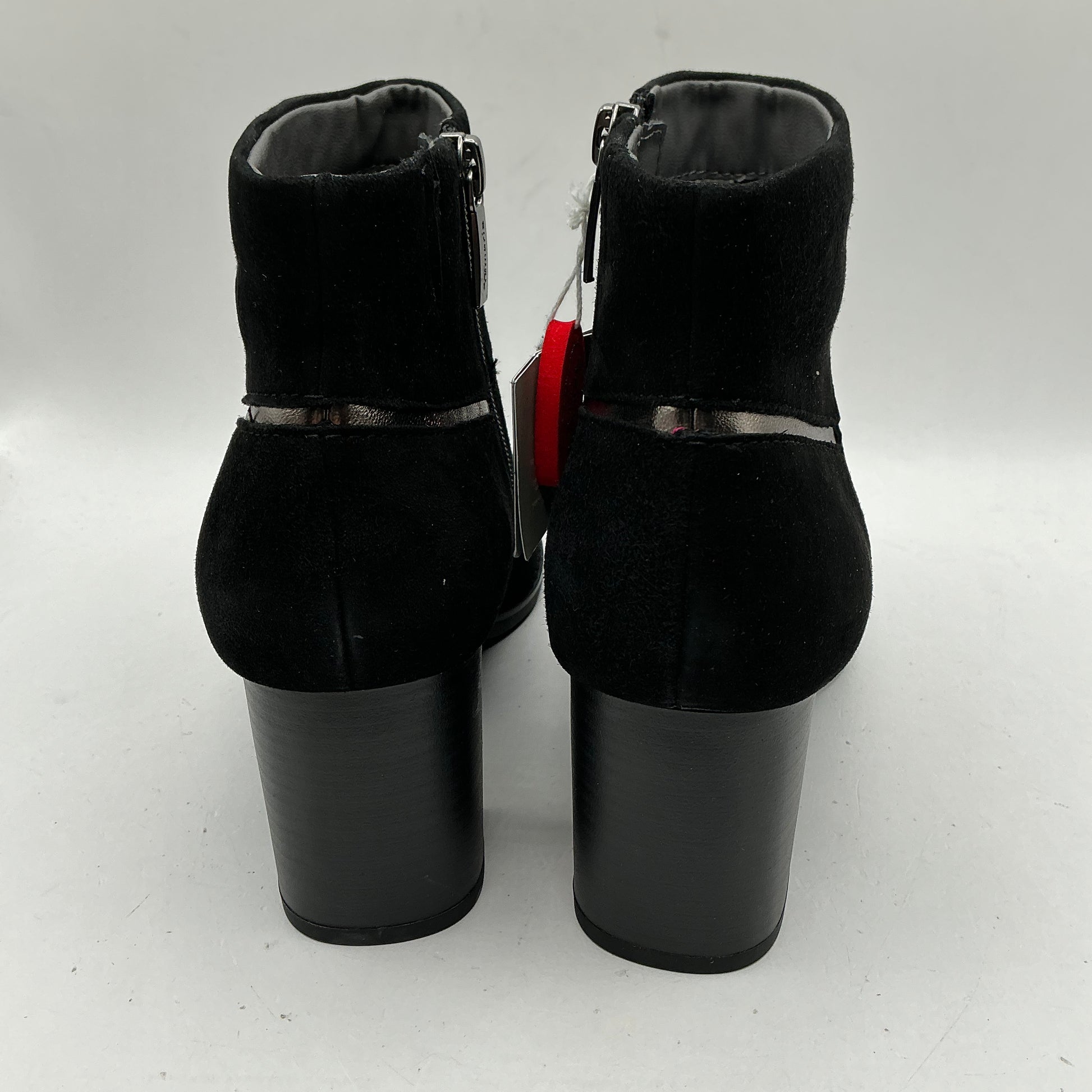 Tamaris comfort Anthracite mid heel suede ankle boots