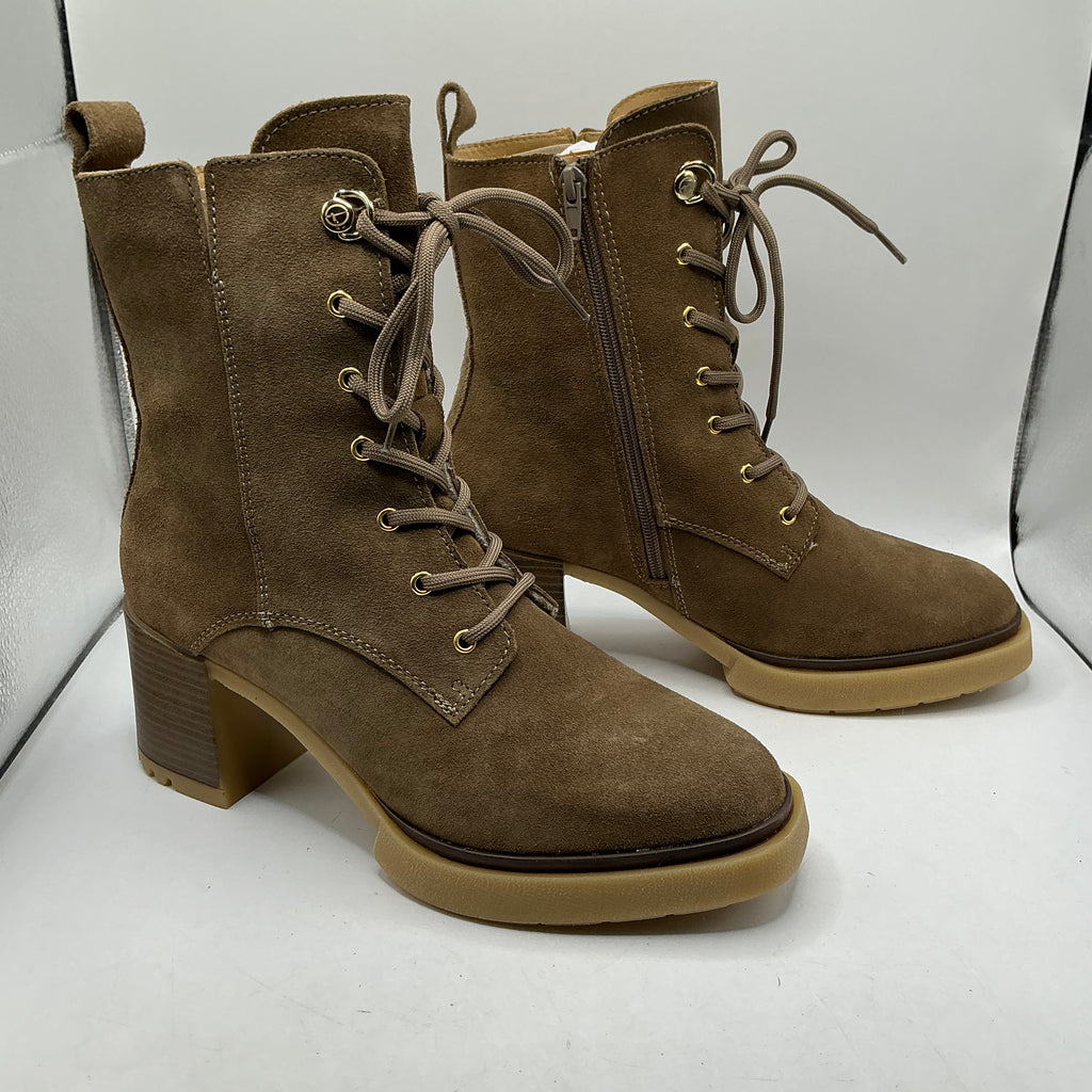 Tamaris Cigar suede ankle boots with chunky heel