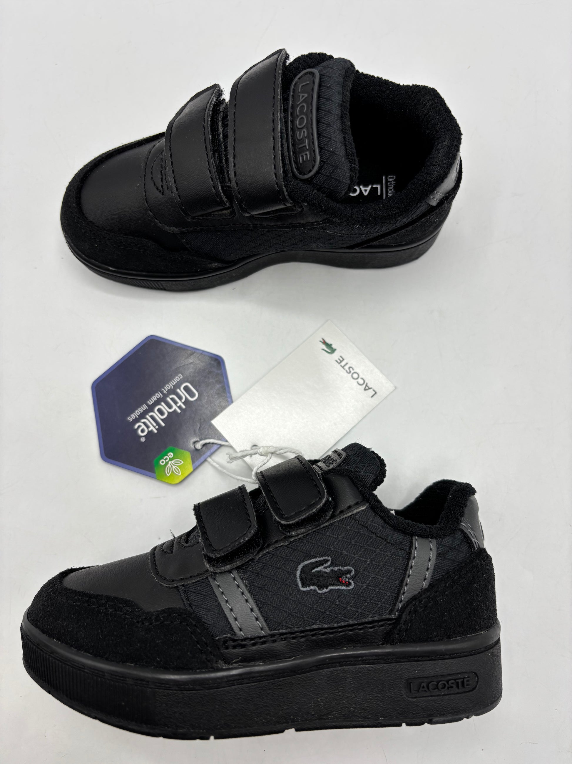 LACOSTE T SET toddler Velcro trainers, size 5.5 (unisex)