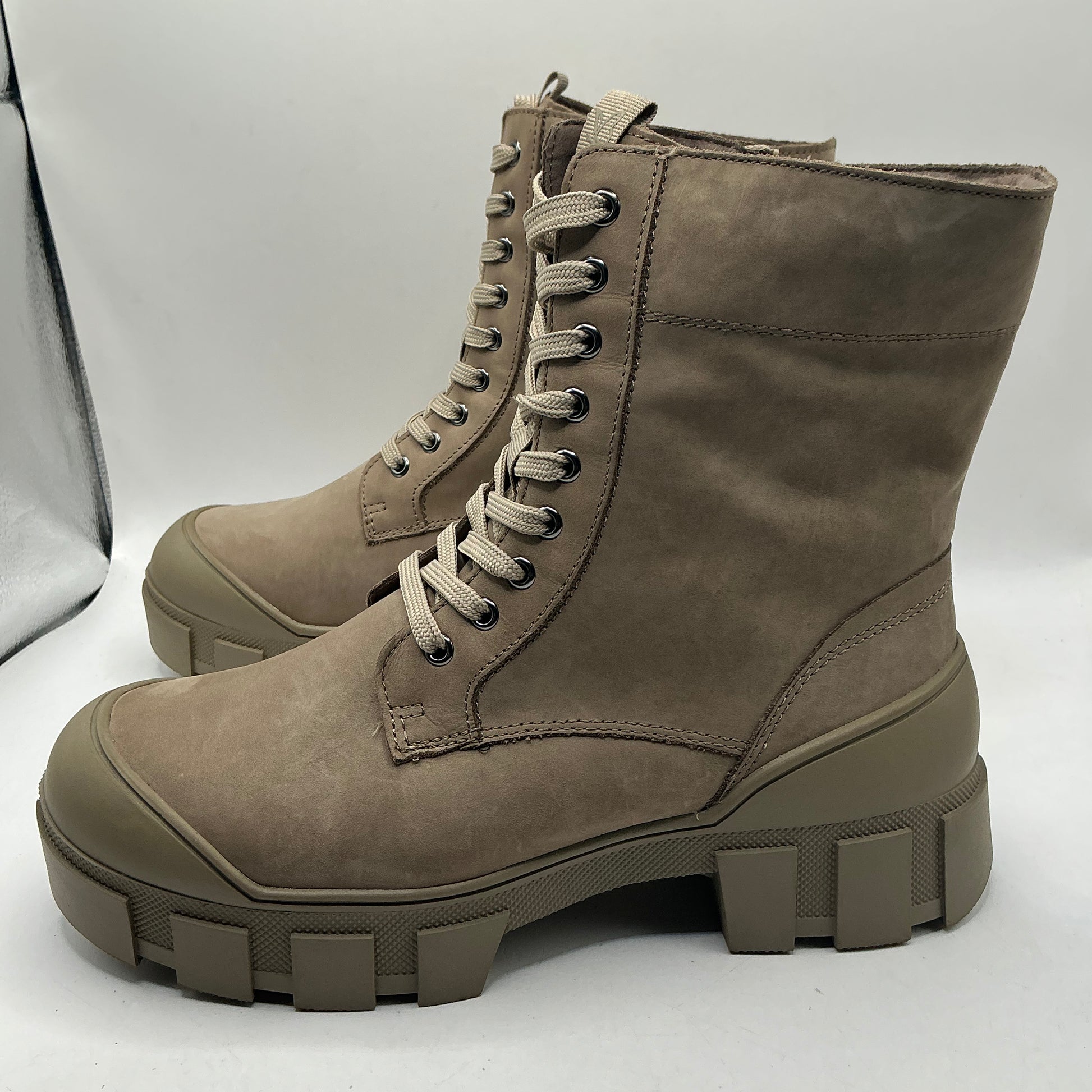 Caprice, Mud Nubuck  woolly lined ankle boots