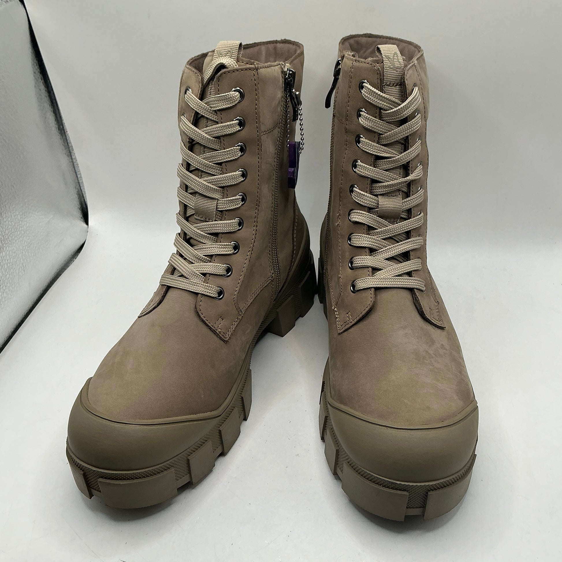 Caprice, Mud Nubuck  woolly lined ankle boots